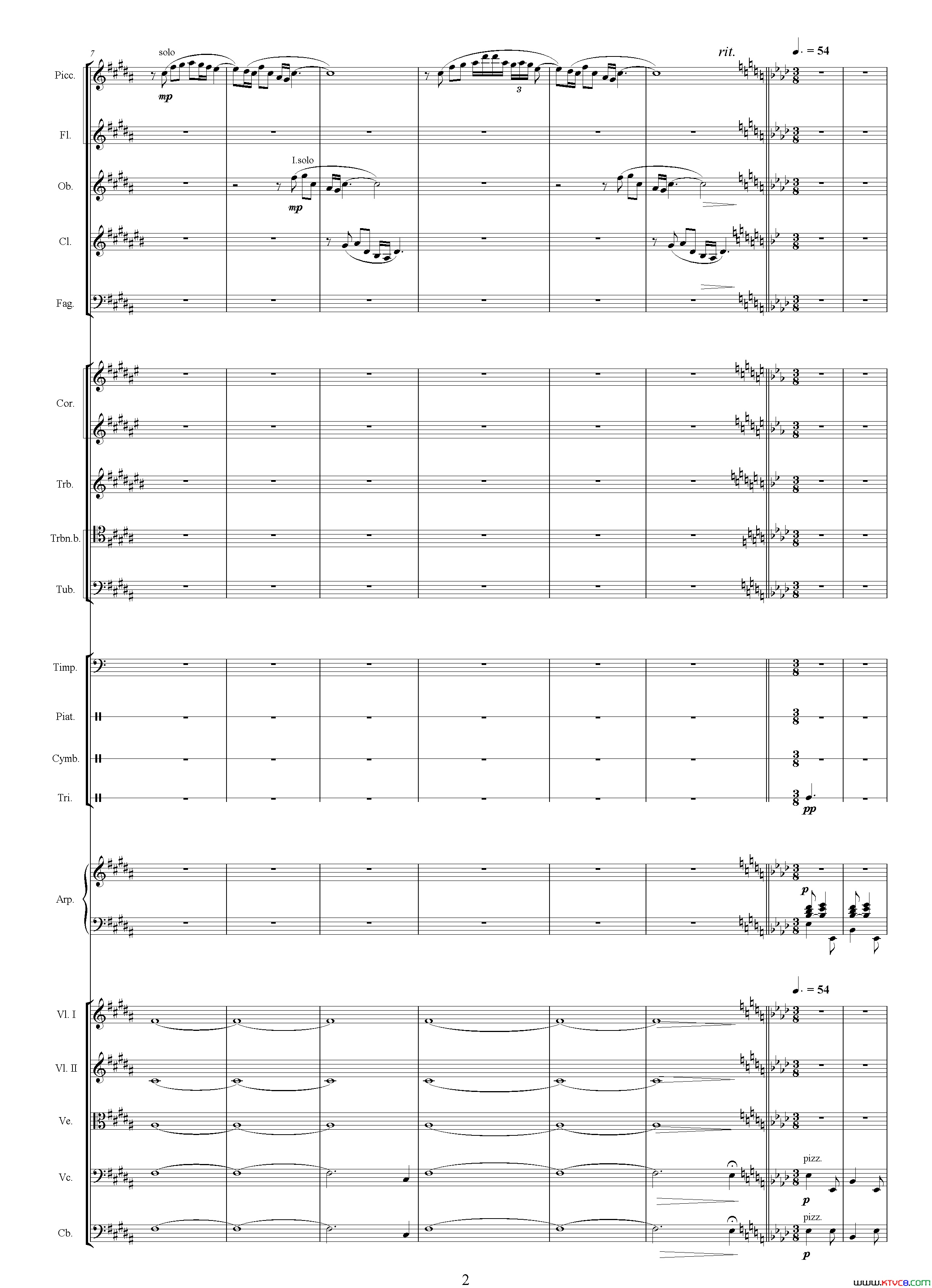 悲歌总谱简谱1