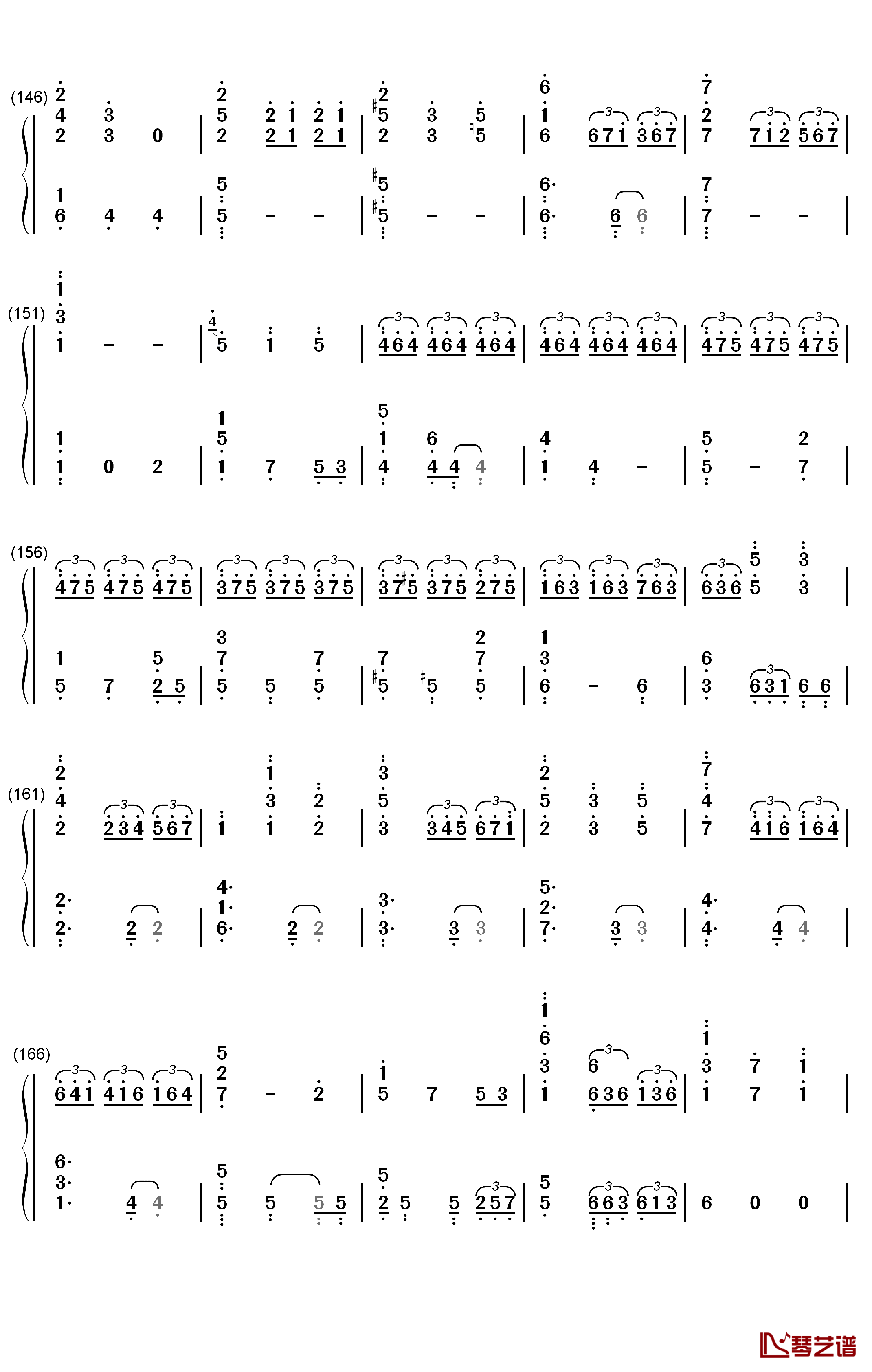 Unlasting钢琴简谱-数字双手-LiSA7