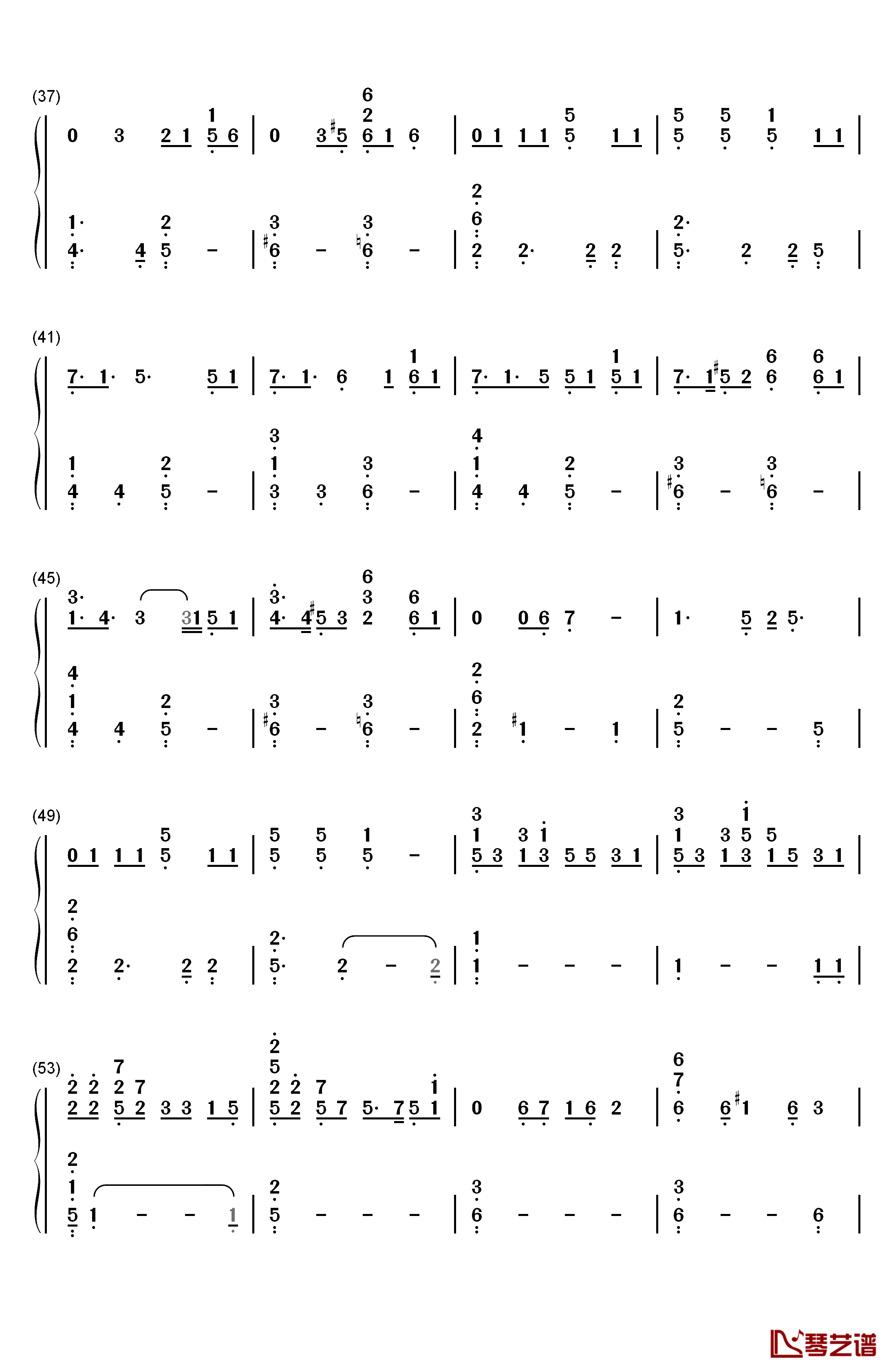 YES or YES钢琴简谱-数字双手-TWICE3