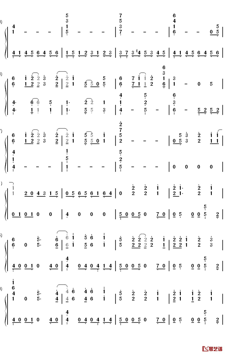 Fireflies钢琴简谱-数字双手-Owl City4