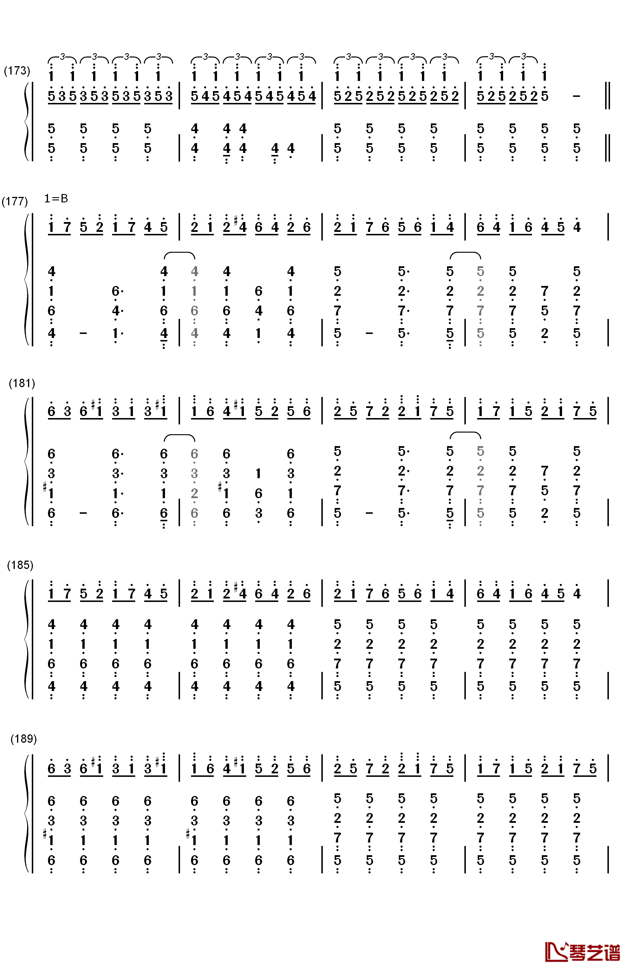 初音未来的消失钢琴简谱-数字双手9