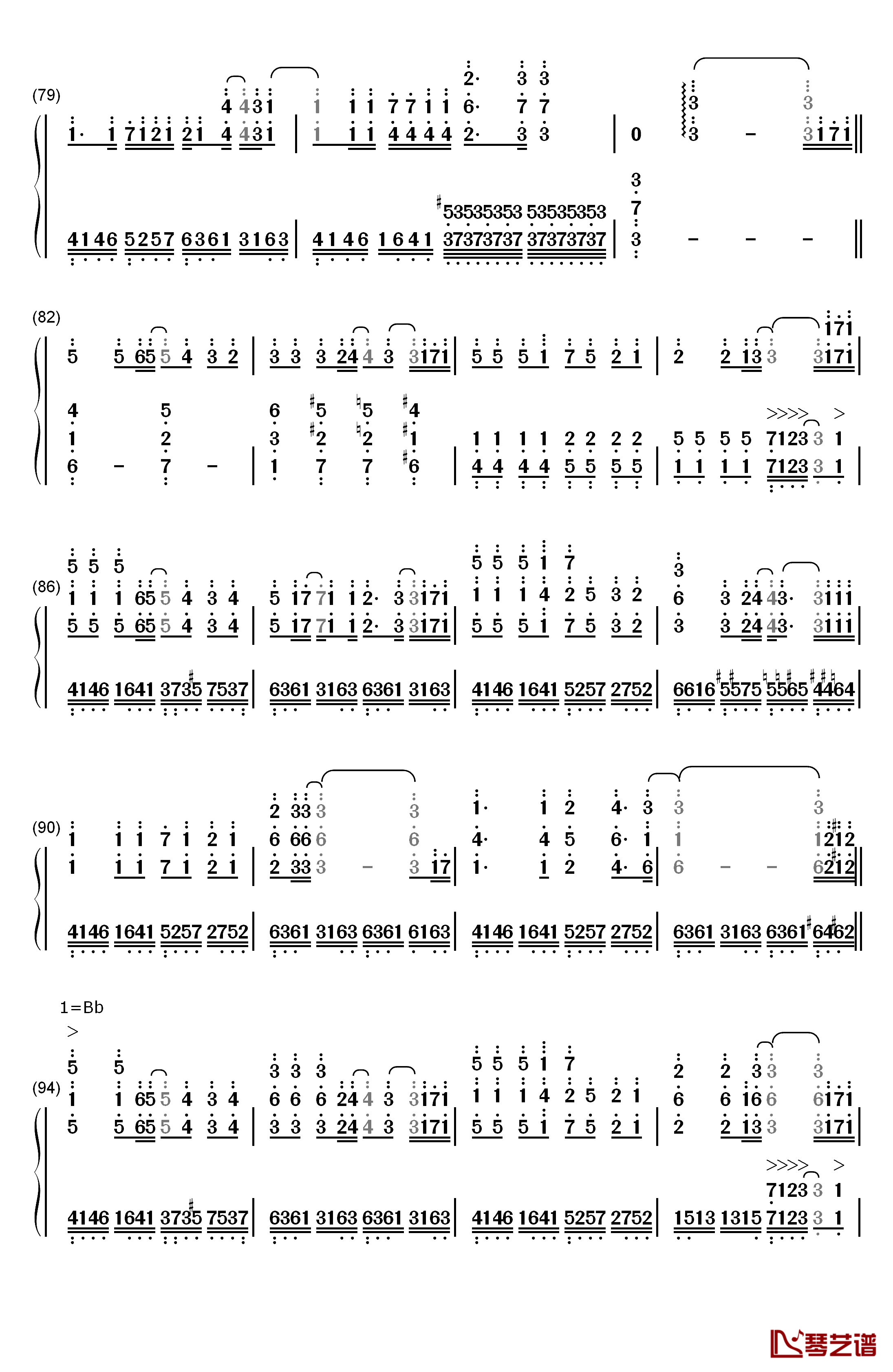 0→∞への跳動钢琴简谱-数字双手-初音未来5