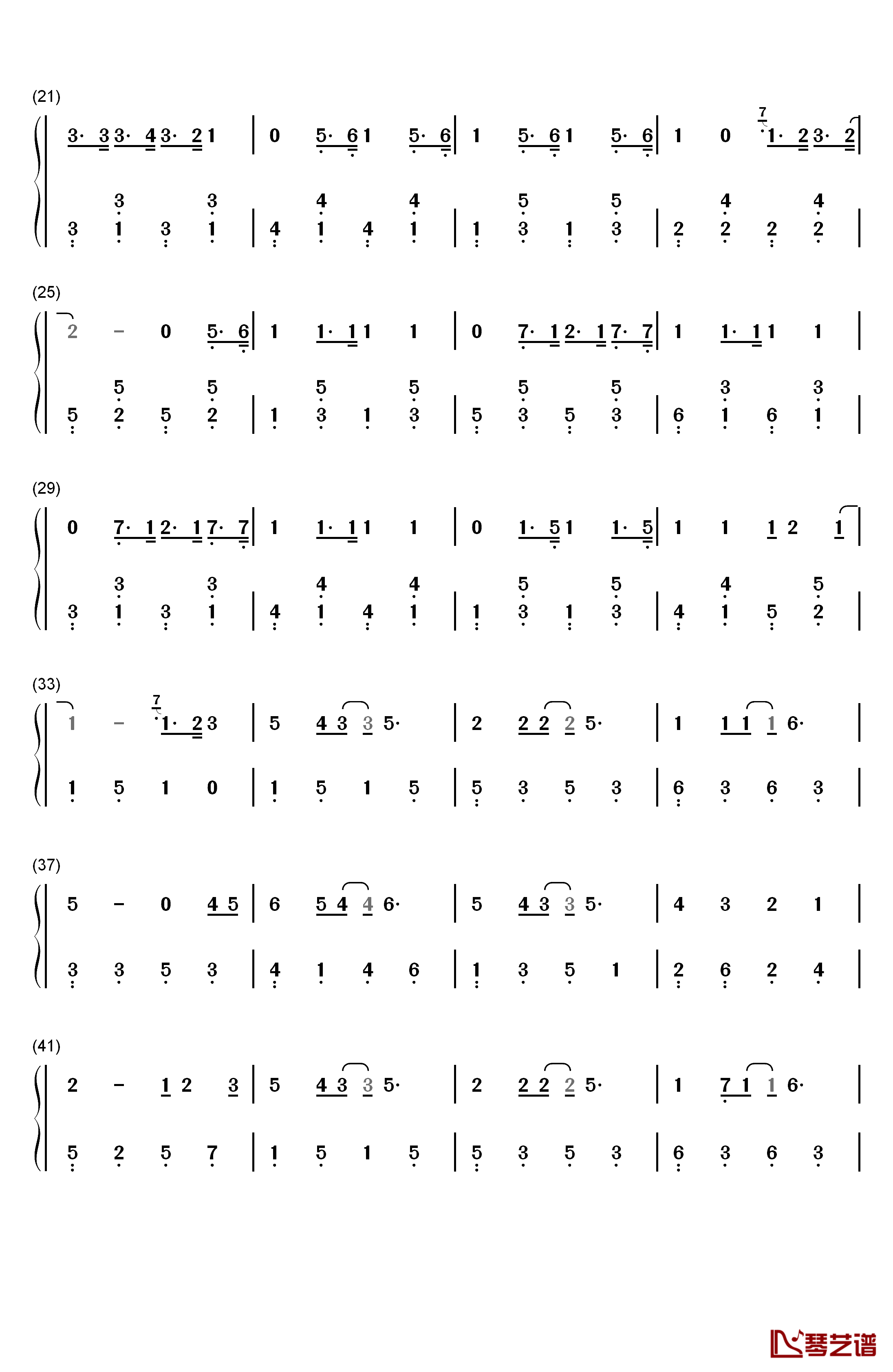 考试什么的都去死吧钢琴简谱-数字双手-徐良 庄雨洁2