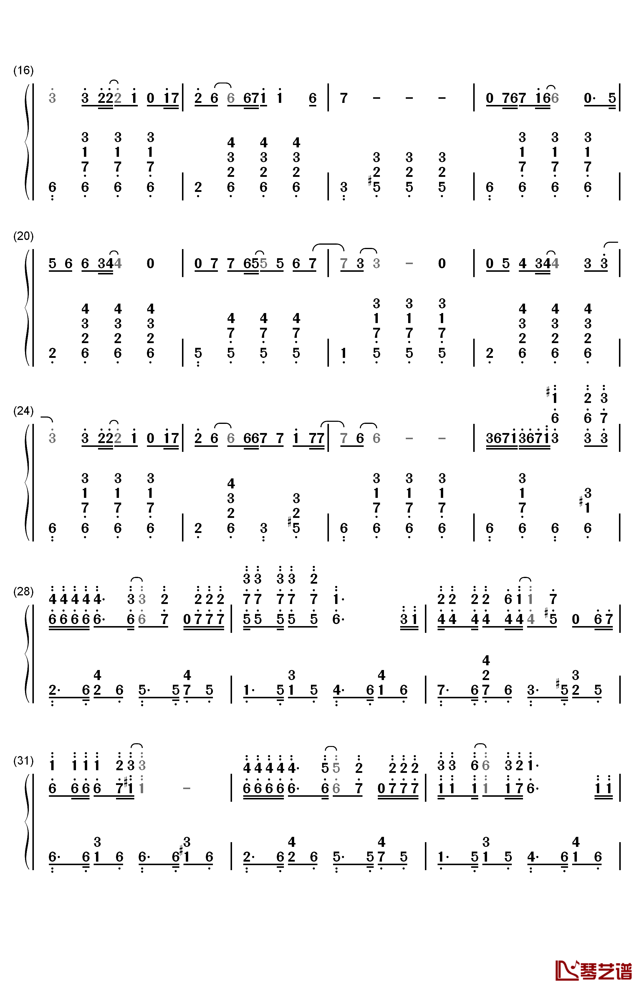 你怎么舍得我难过钢琴简谱-数字双手-黄品源2