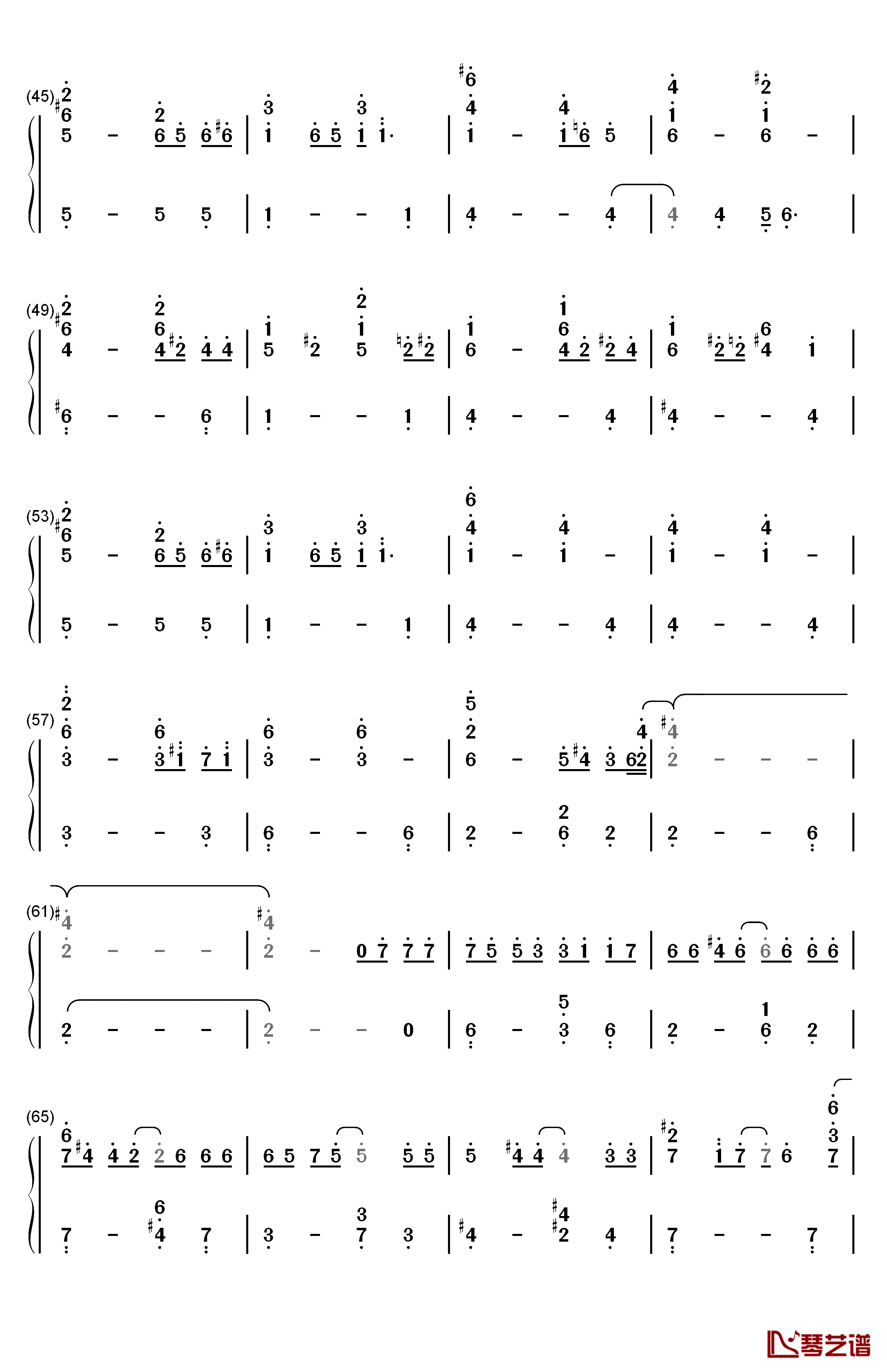 Forフルーツバスケット钢琴简谱-数字双手-冈崎律子3