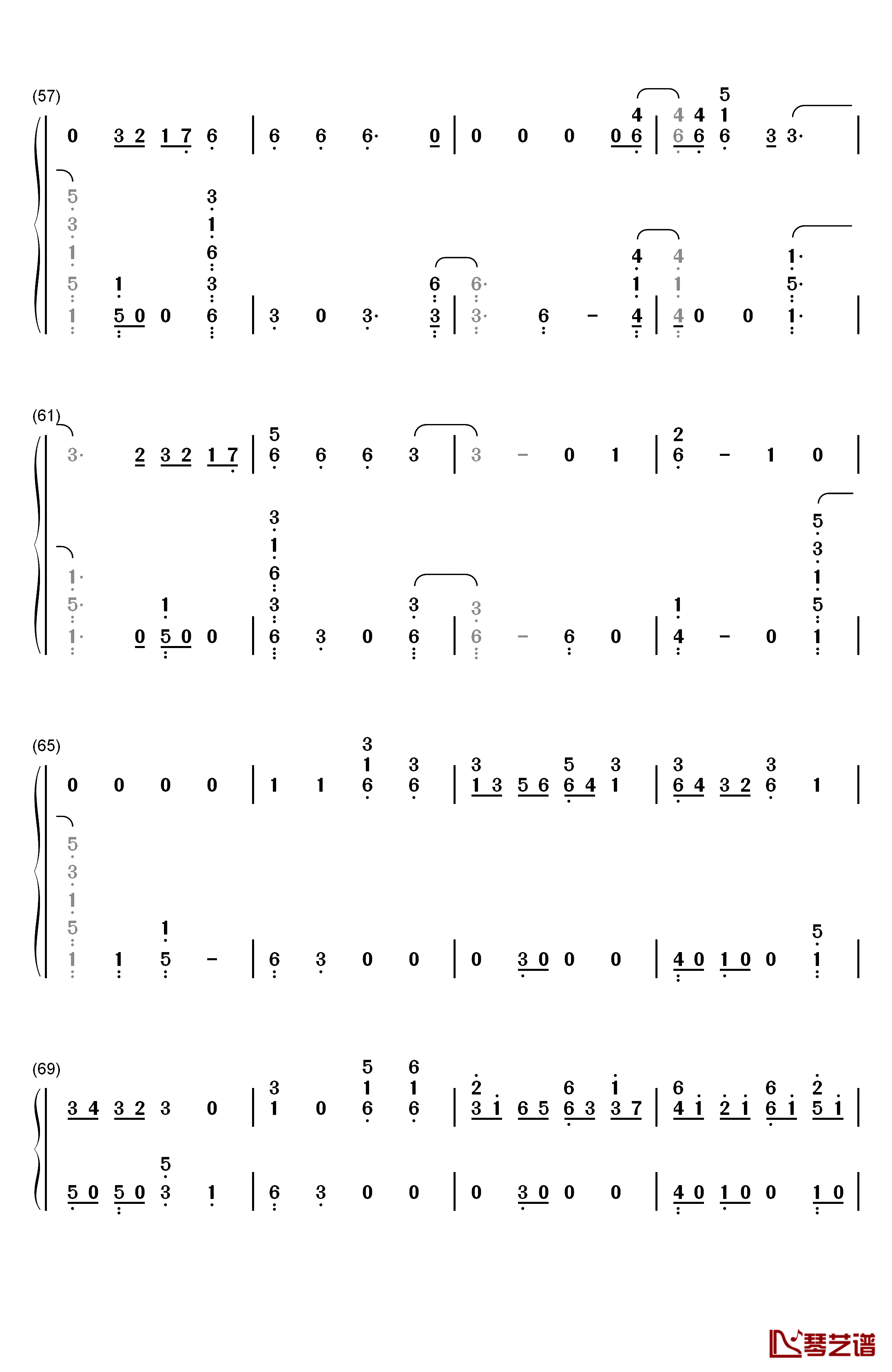 Start Again钢琴简谱-数字双手-OneRepublic Logic4