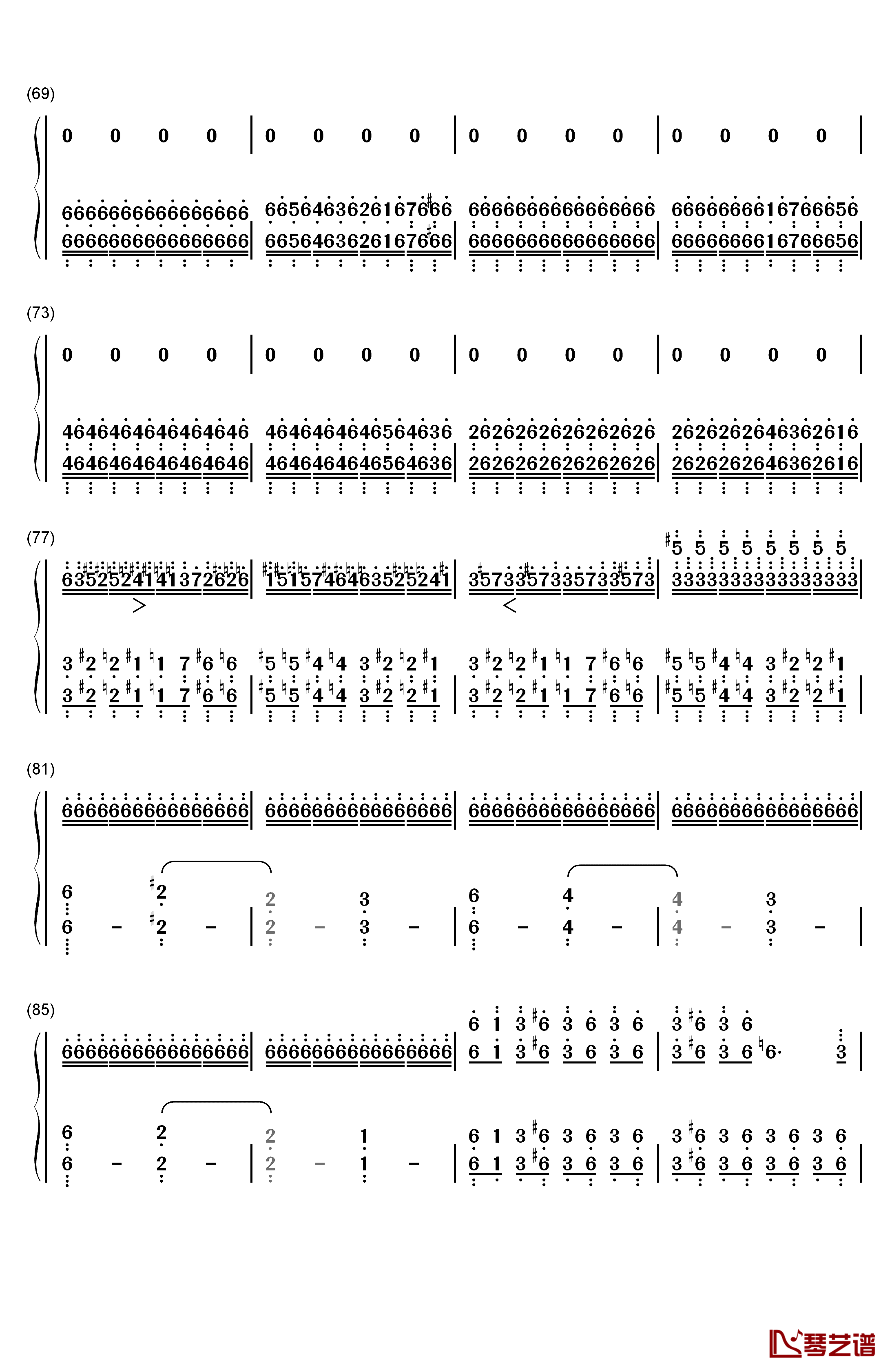 天国的孩子钢琴简谱-数字双手-马克西姆4