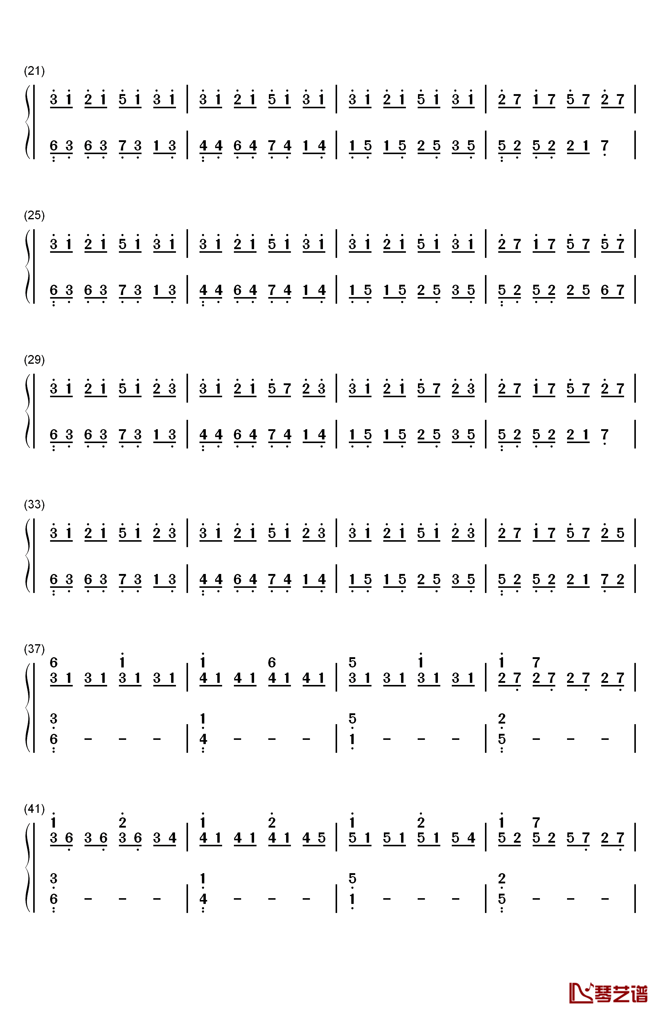 Dusk原版钢琴简谱-数字双手-Peter Jeremias2