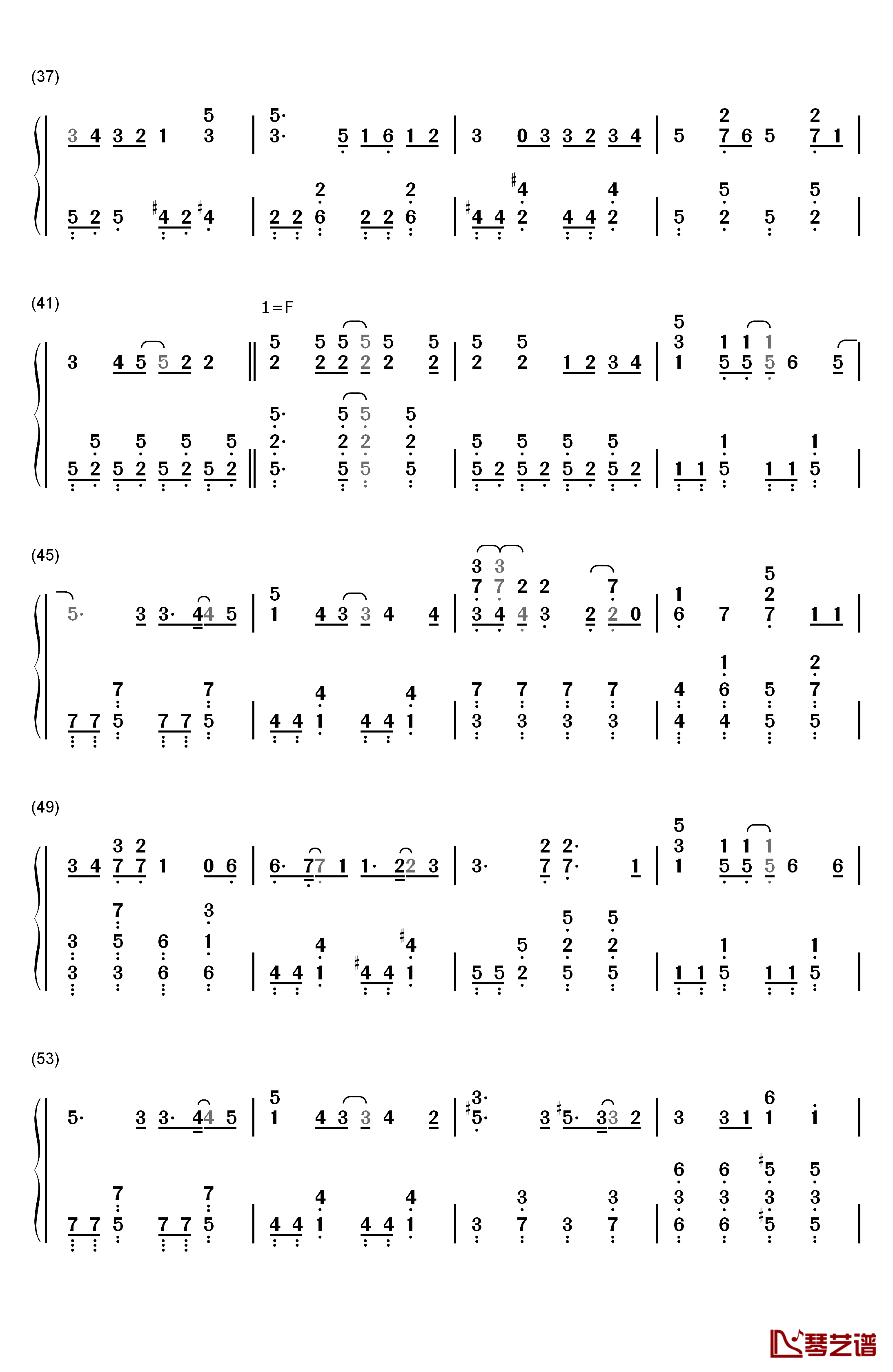 纯真Always钢琴简谱-数字双手-田所梓3