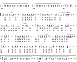 黄河水绕着准格尔流简谱(歌词)-龚爽演唱-谱友心之歌上传