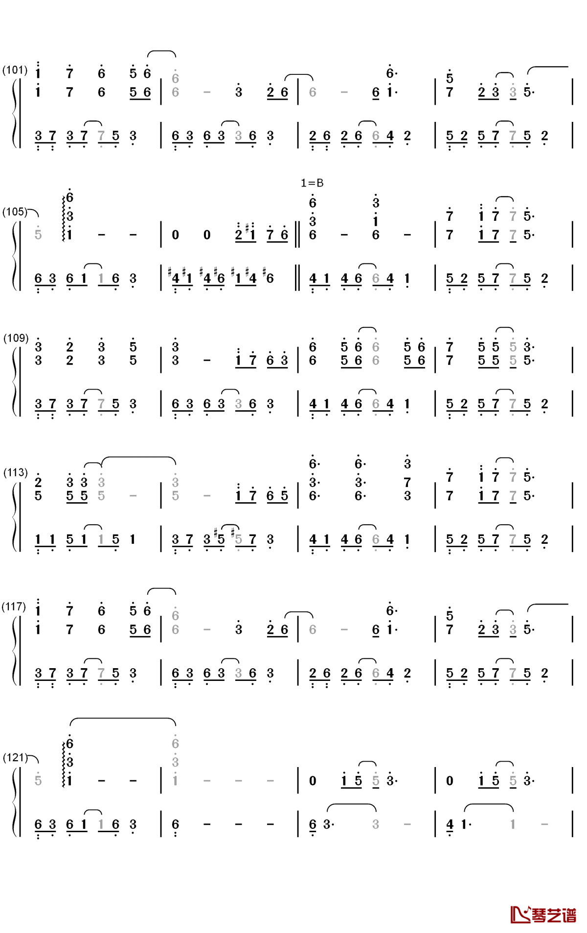 遇萤钢琴简谱-数字双手-CRITTY5