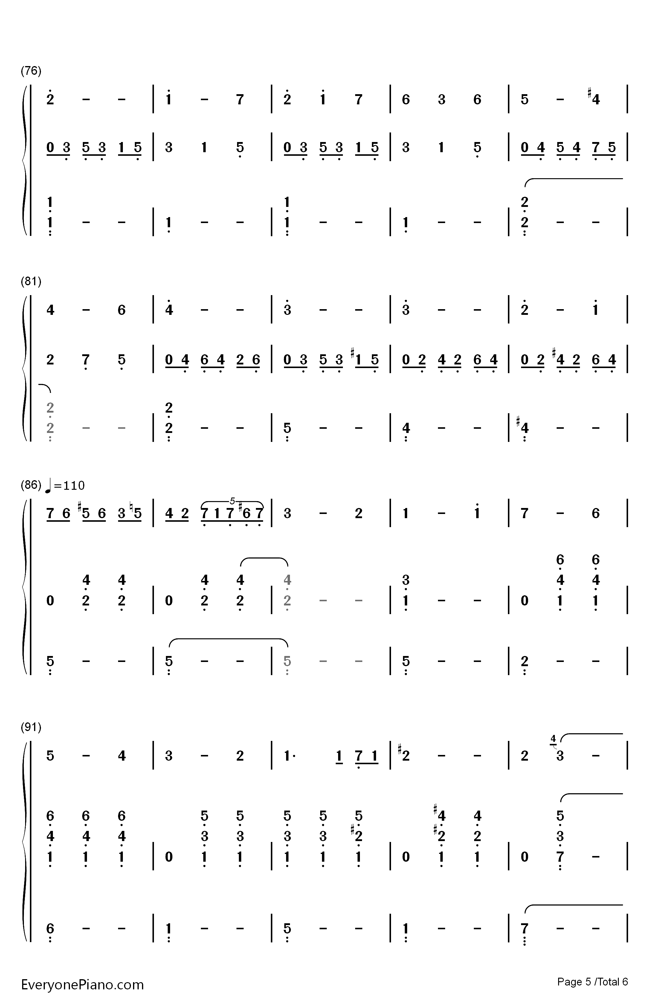 Angels Serenade钢琴简谱-数字双手-Gaetano Braga5