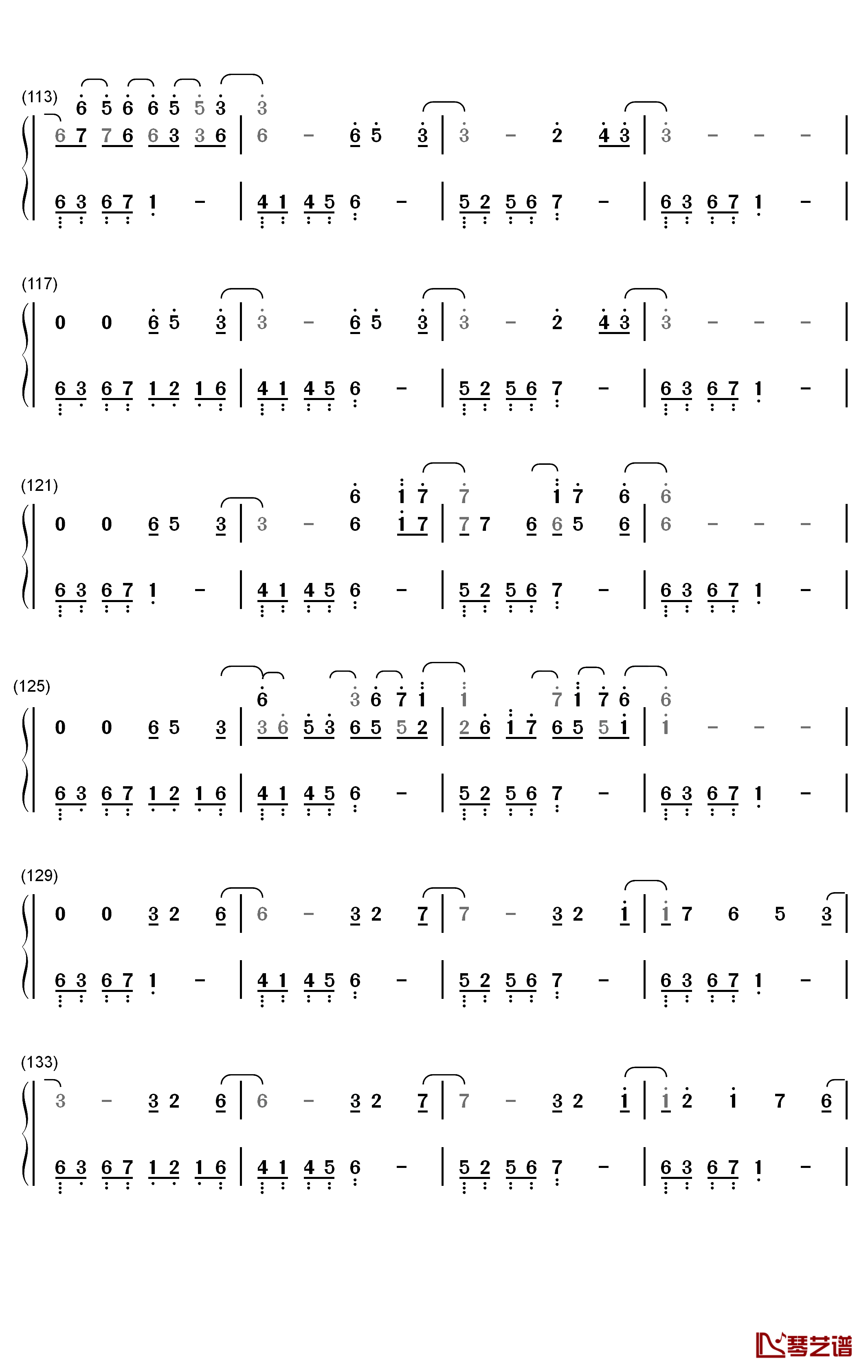 Asphyxia钢琴简谱-数字双手-逆时针向7