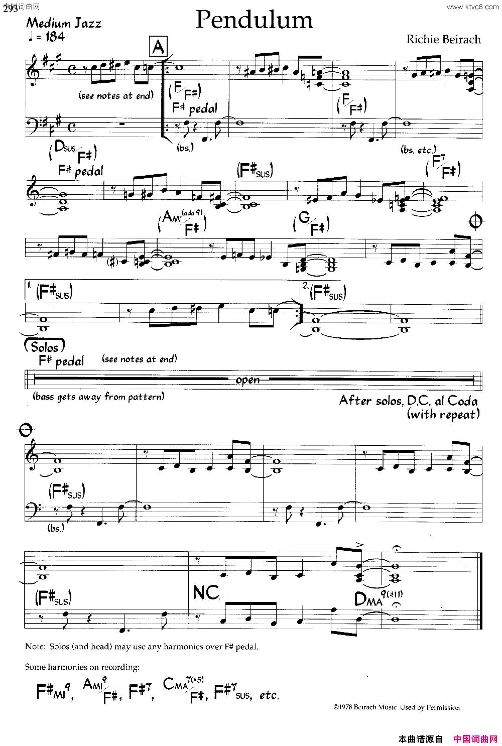 Pendulum爵士钢琴曲简谱1