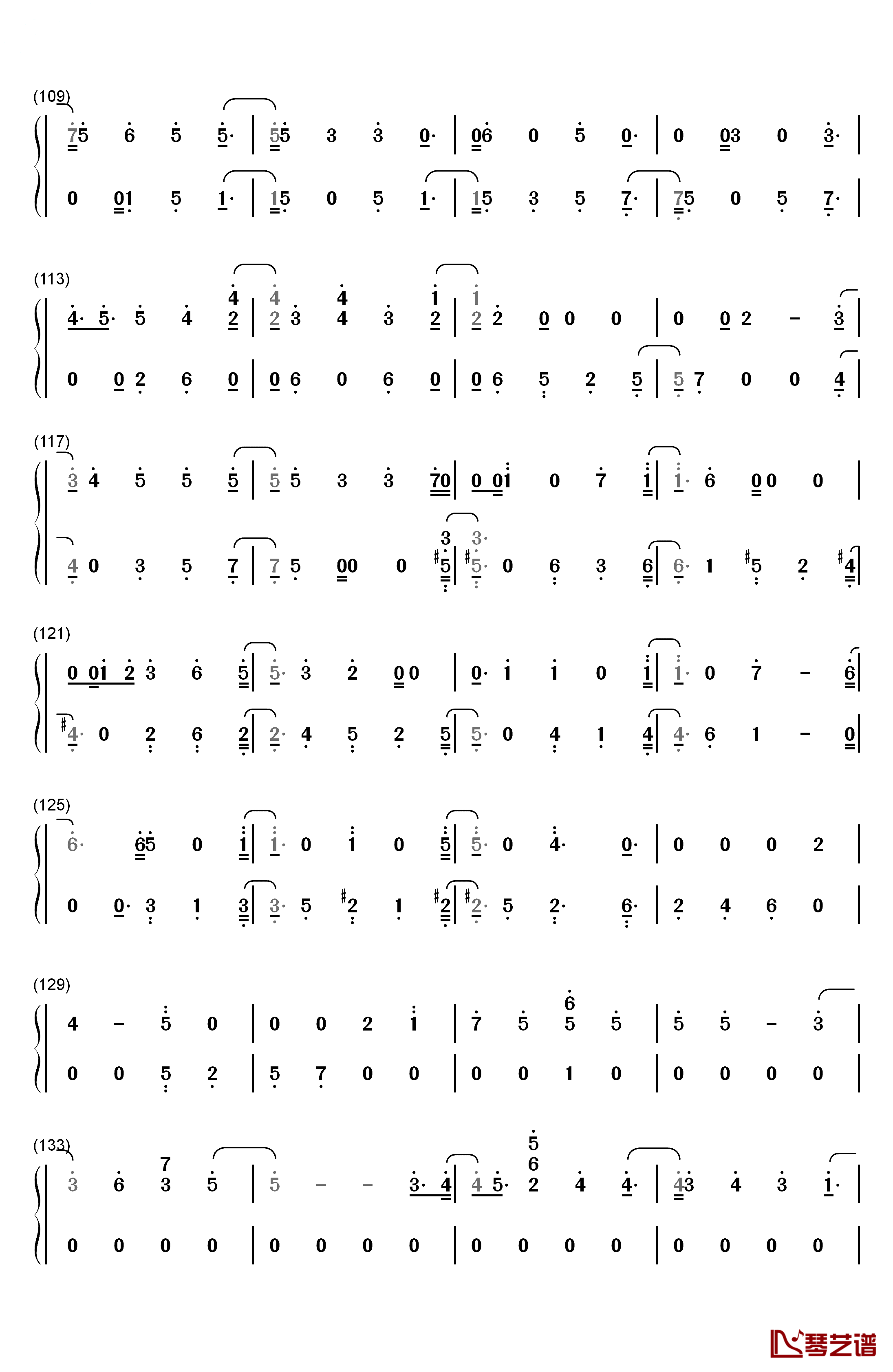 如果一切没有发生过钢琴简谱-数字双手-张碧晨5