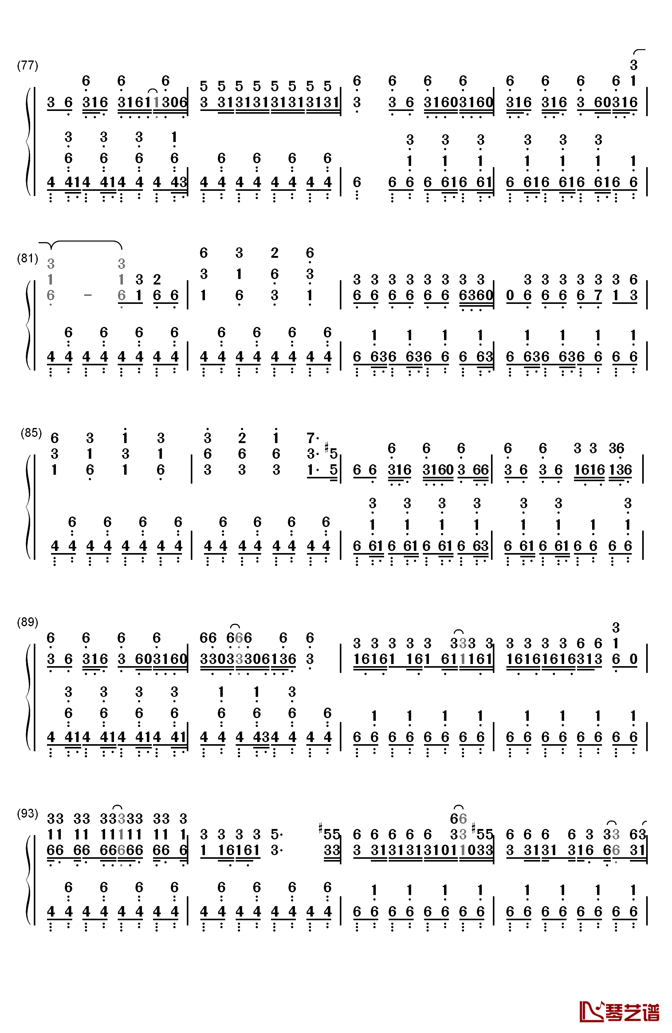 《裏表ラバーズ》（内外情人）钢琴简谱-数字双手-初音ミク  初音未来5