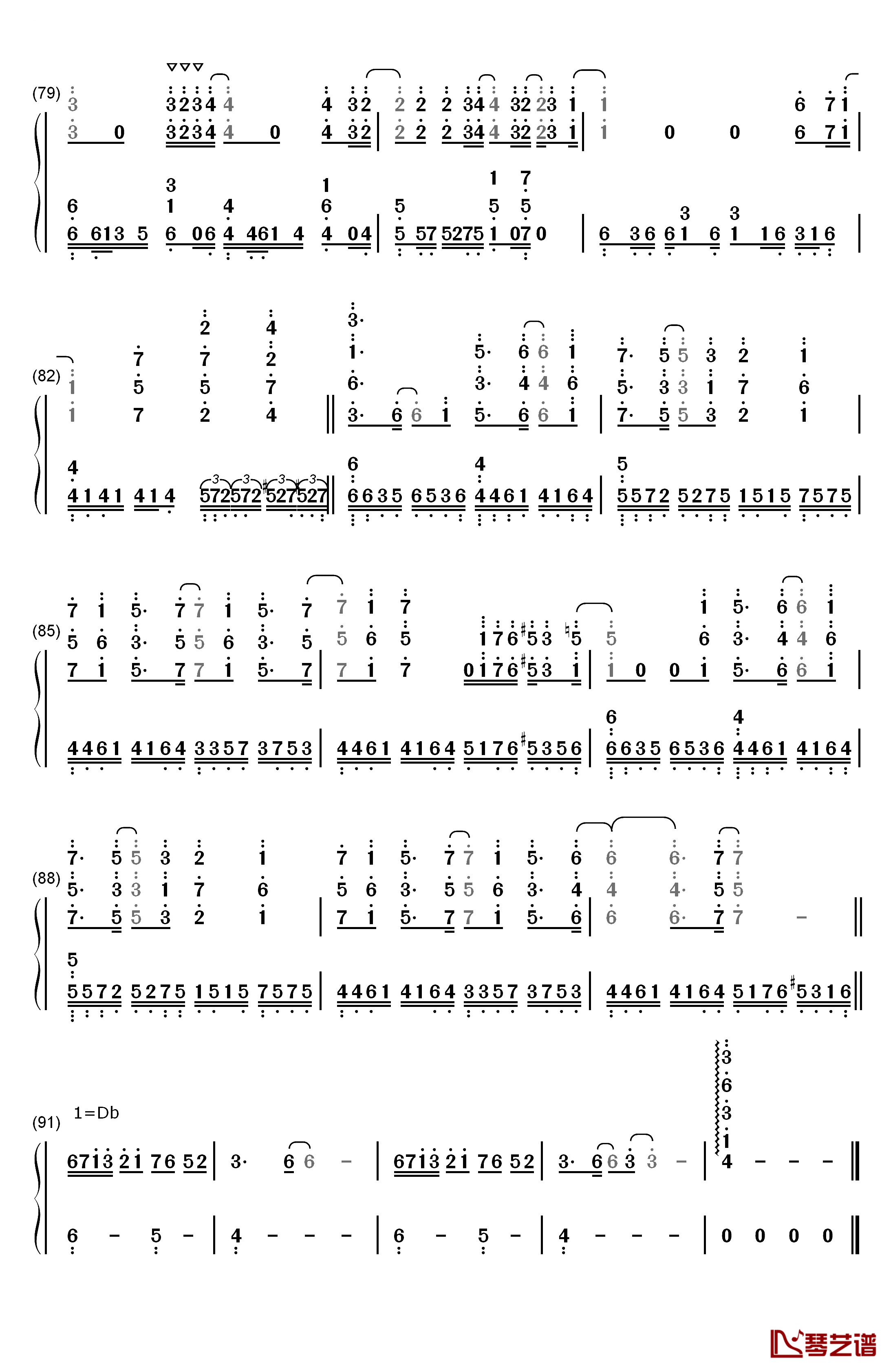 ASH钢琴简谱-数字双手-LiSA7