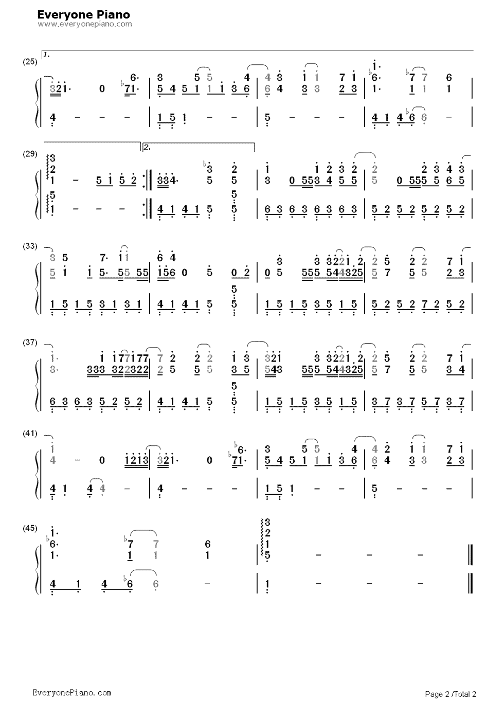 只有眼泪钢琴简谱-数字双手-Infinite2