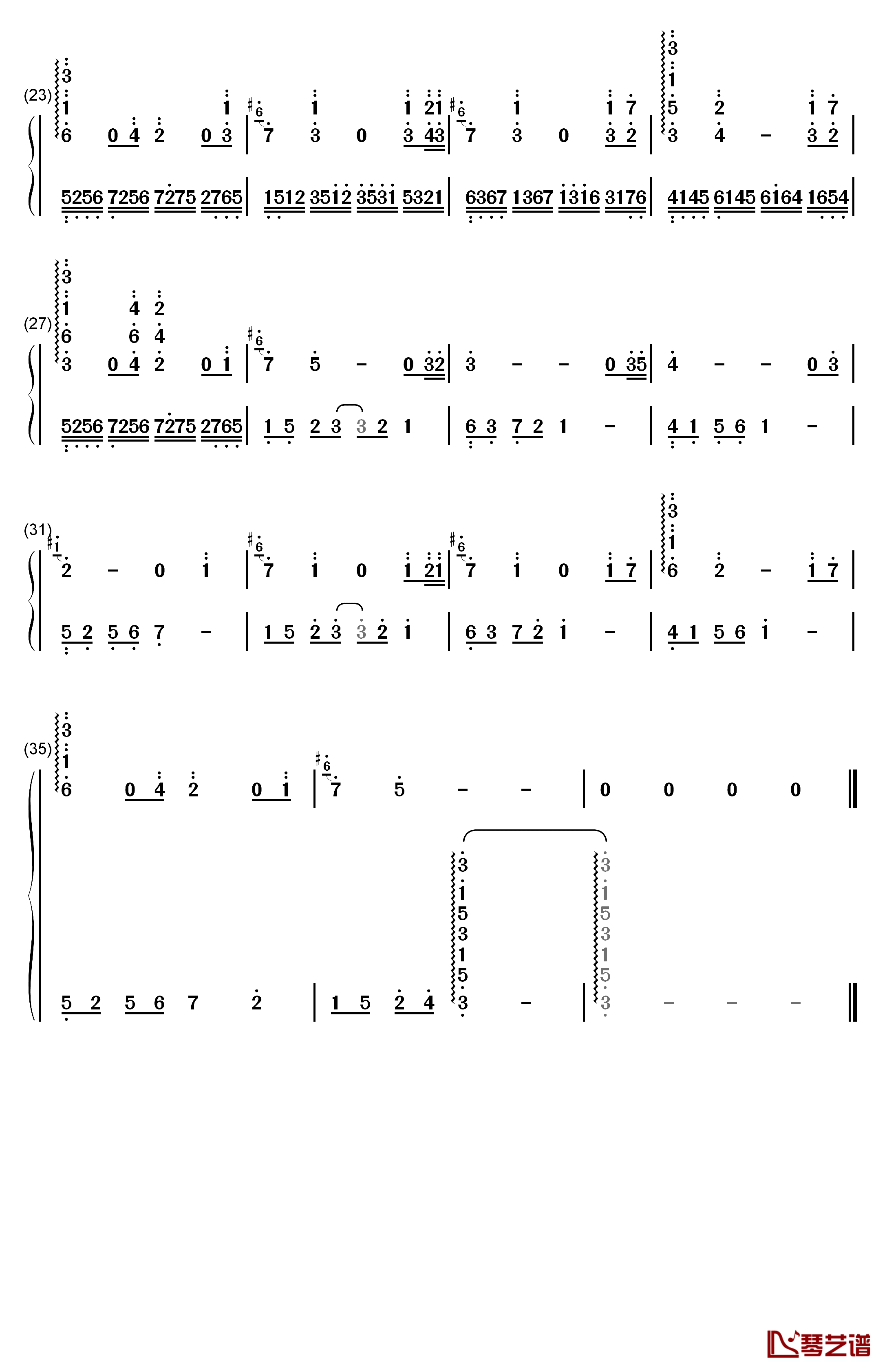 水的记忆1钢琴简谱-数字双手-张其萍2