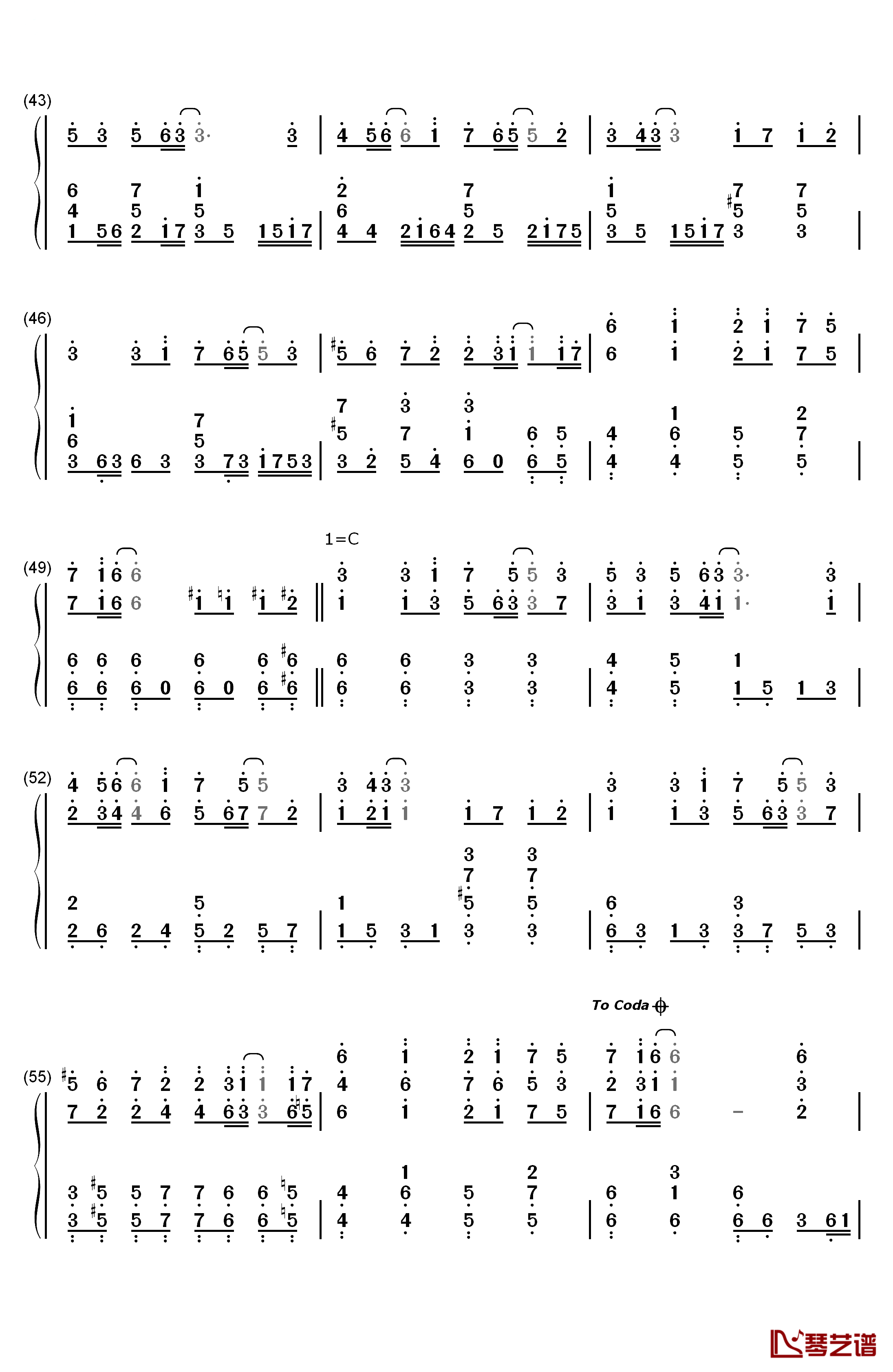 LEVEL5钢琴简谱-数字双手-fripSide4