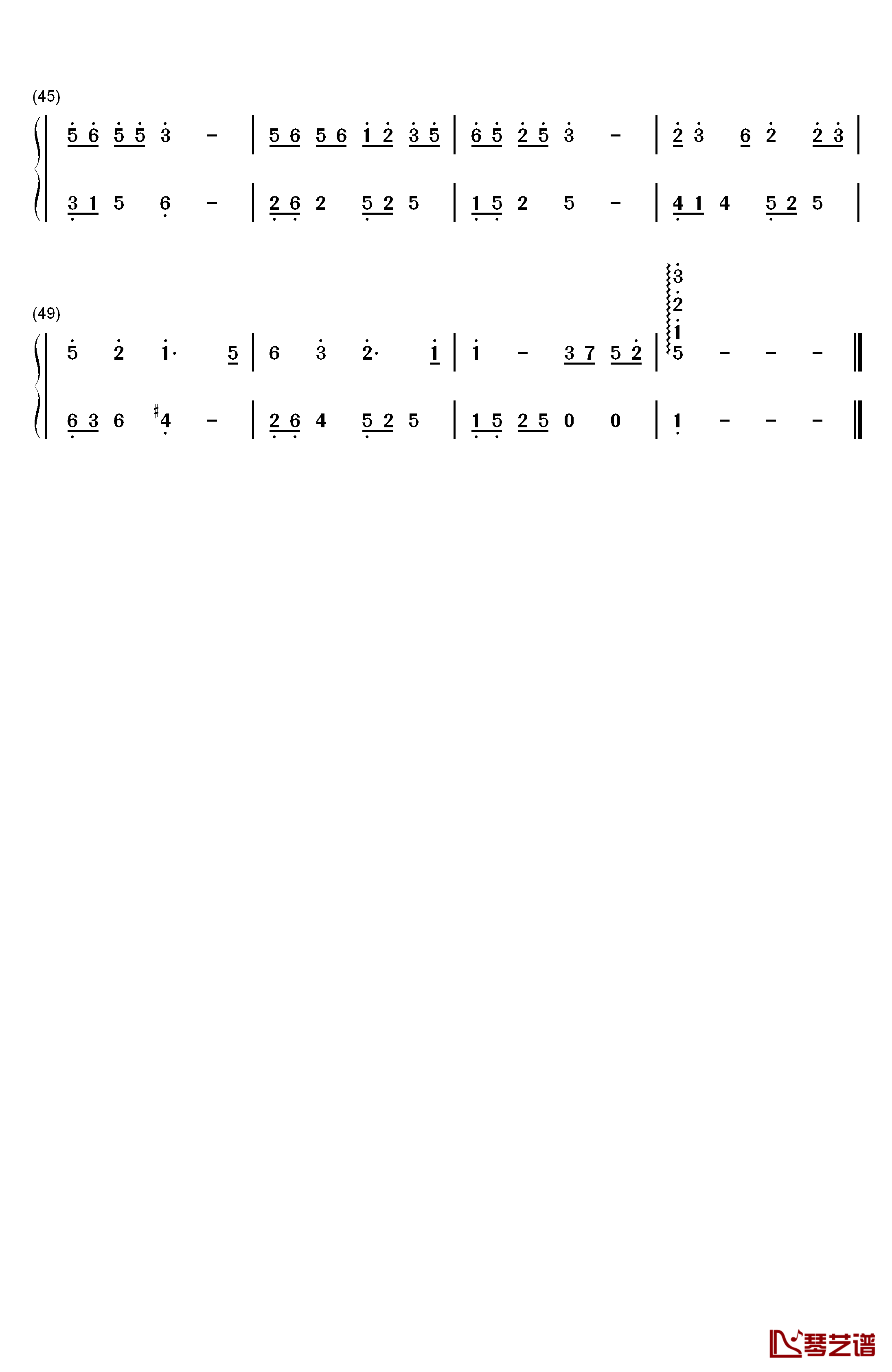 棠梨煎雪钢琴简谱-数字双手-银临3