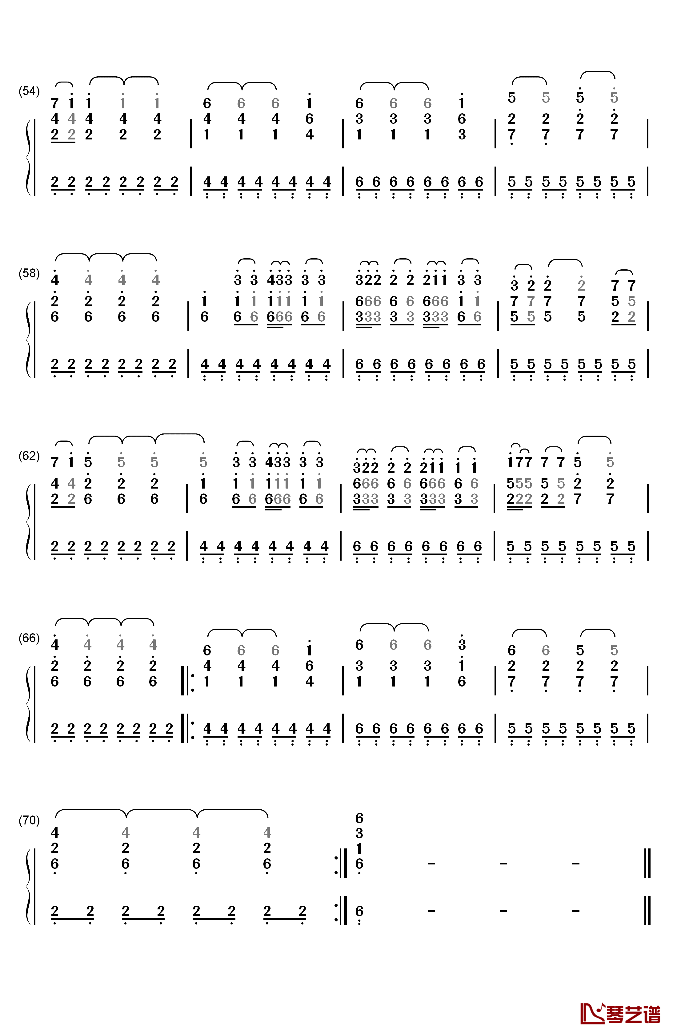 Honestly钢琴简谱-数字双手-Kelly Clarkson4