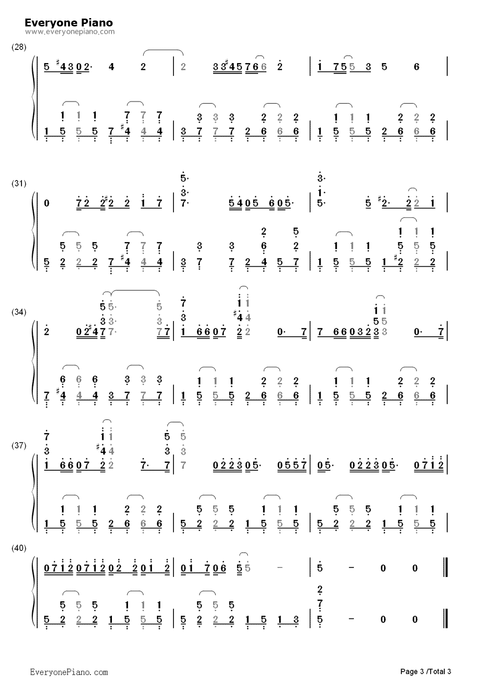 Love U Like U钢琴简谱-数字双手-金明洙  金艺林3