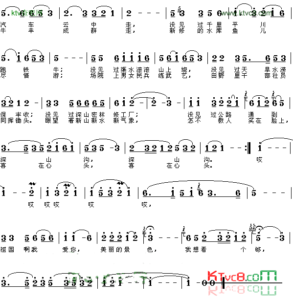 马儿啊，你慢些走1简谱1