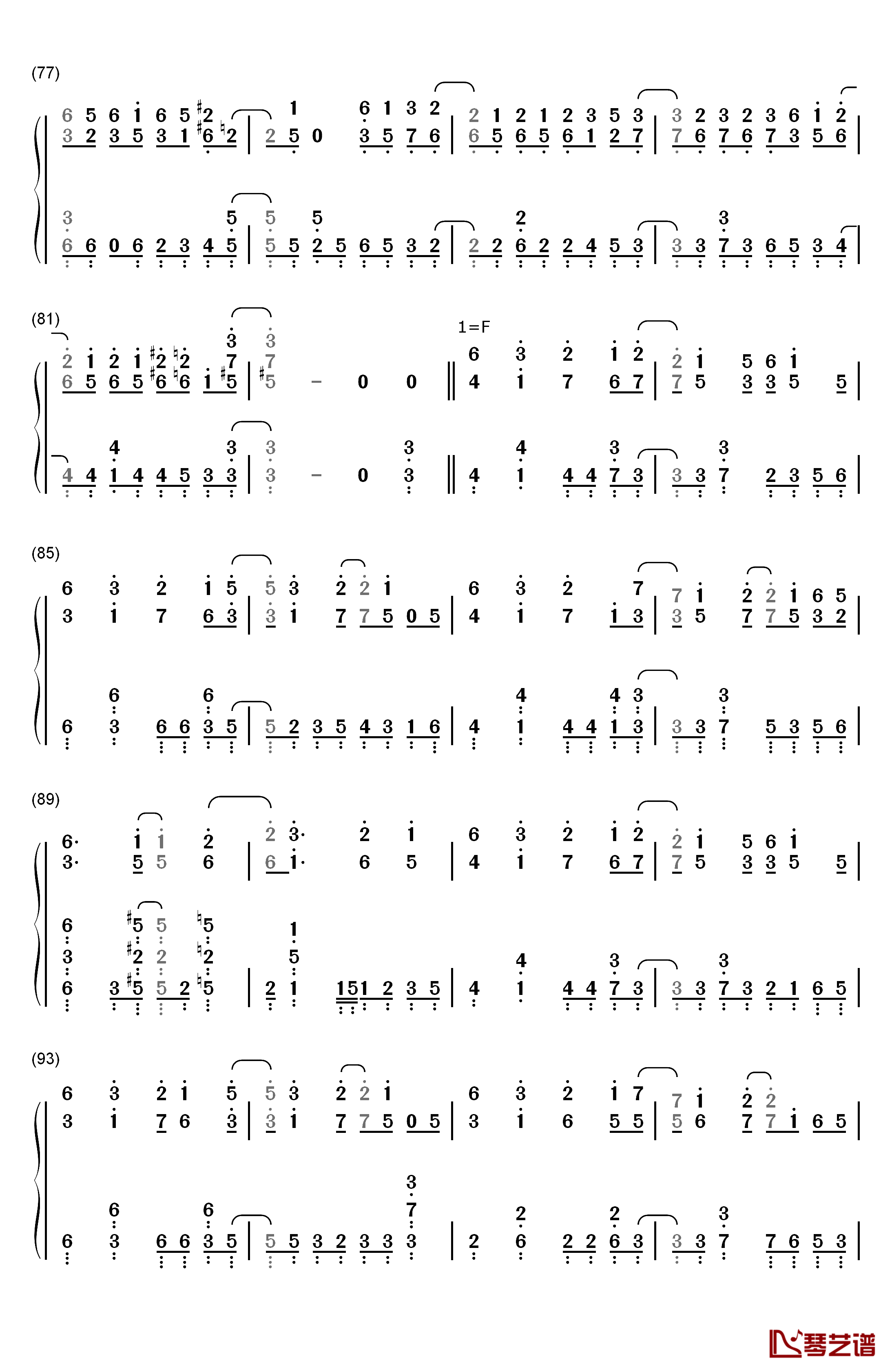 ロスタイムメモリー钢琴简谱-数字双手-IA5