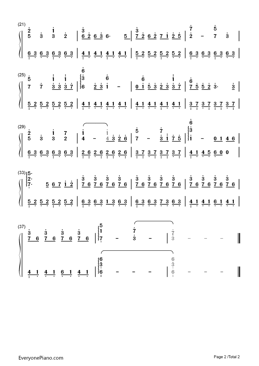 光に寄せて钢琴简谱-数字双手-折户伸治2