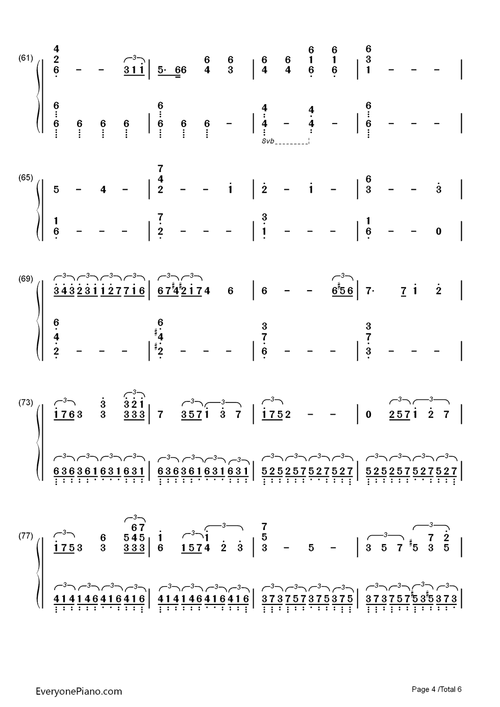 Moonlit Night钢琴简谱-数字双手-林ゆうき4