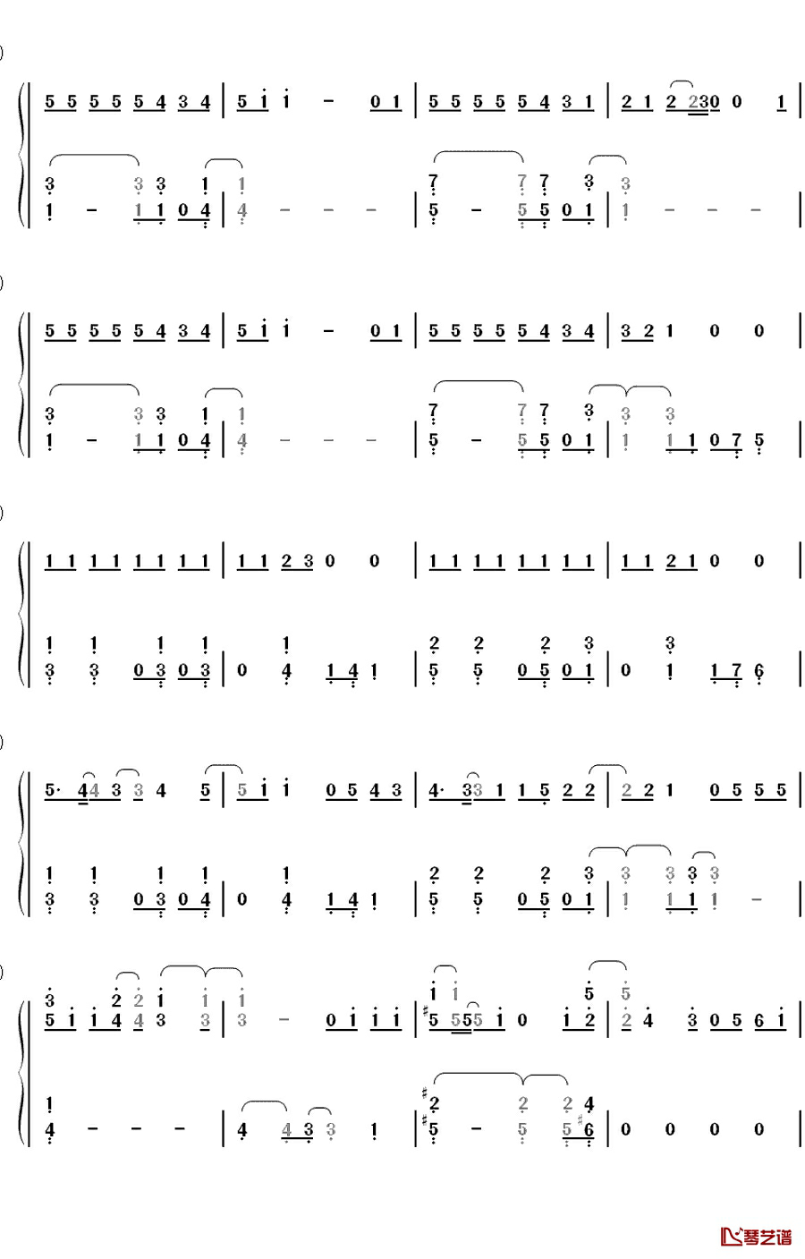 ココロ空モヨウ钢琴简谱-数字双手-関ジャニ∞2