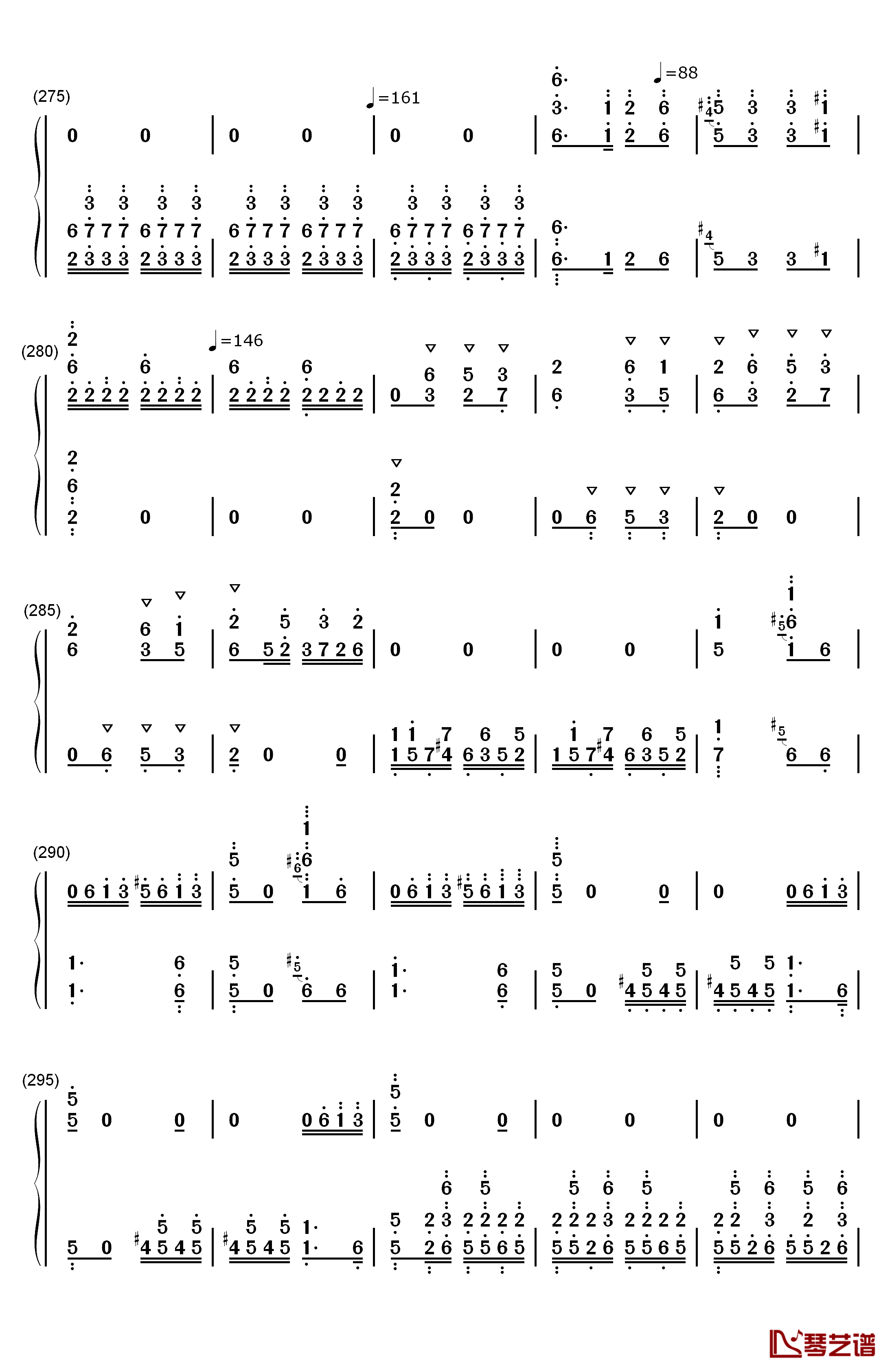 百鸟朝凤钢琴简谱-数字双手-王建中15