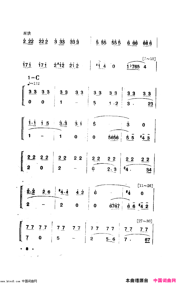 夜练舞蹈音乐简谱1