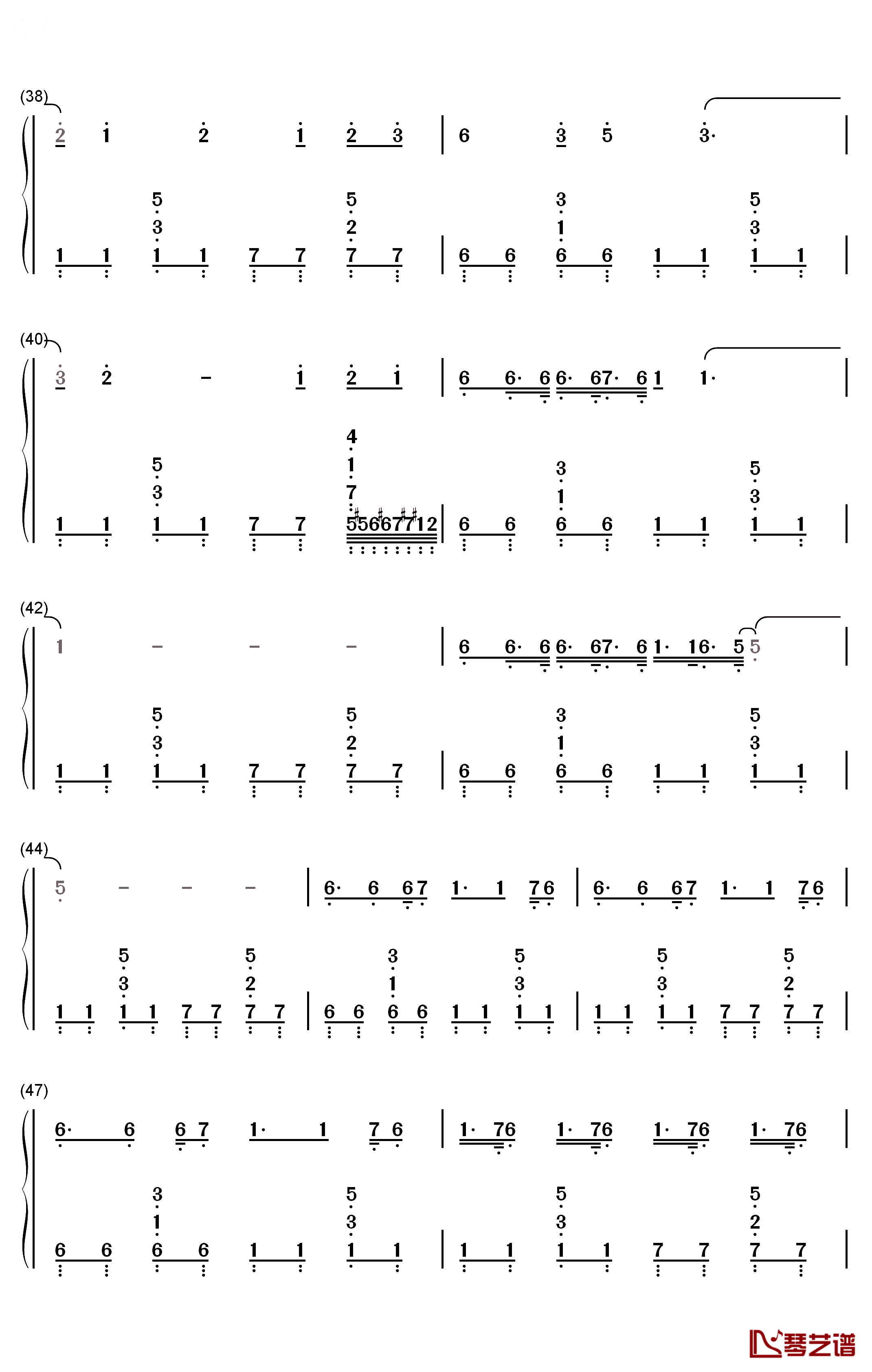 Neon钢琴简谱-数字双手-猎豹移动公司4