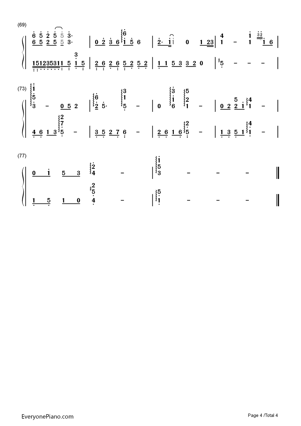 千古钢琴简谱-数字双手-阿兰4