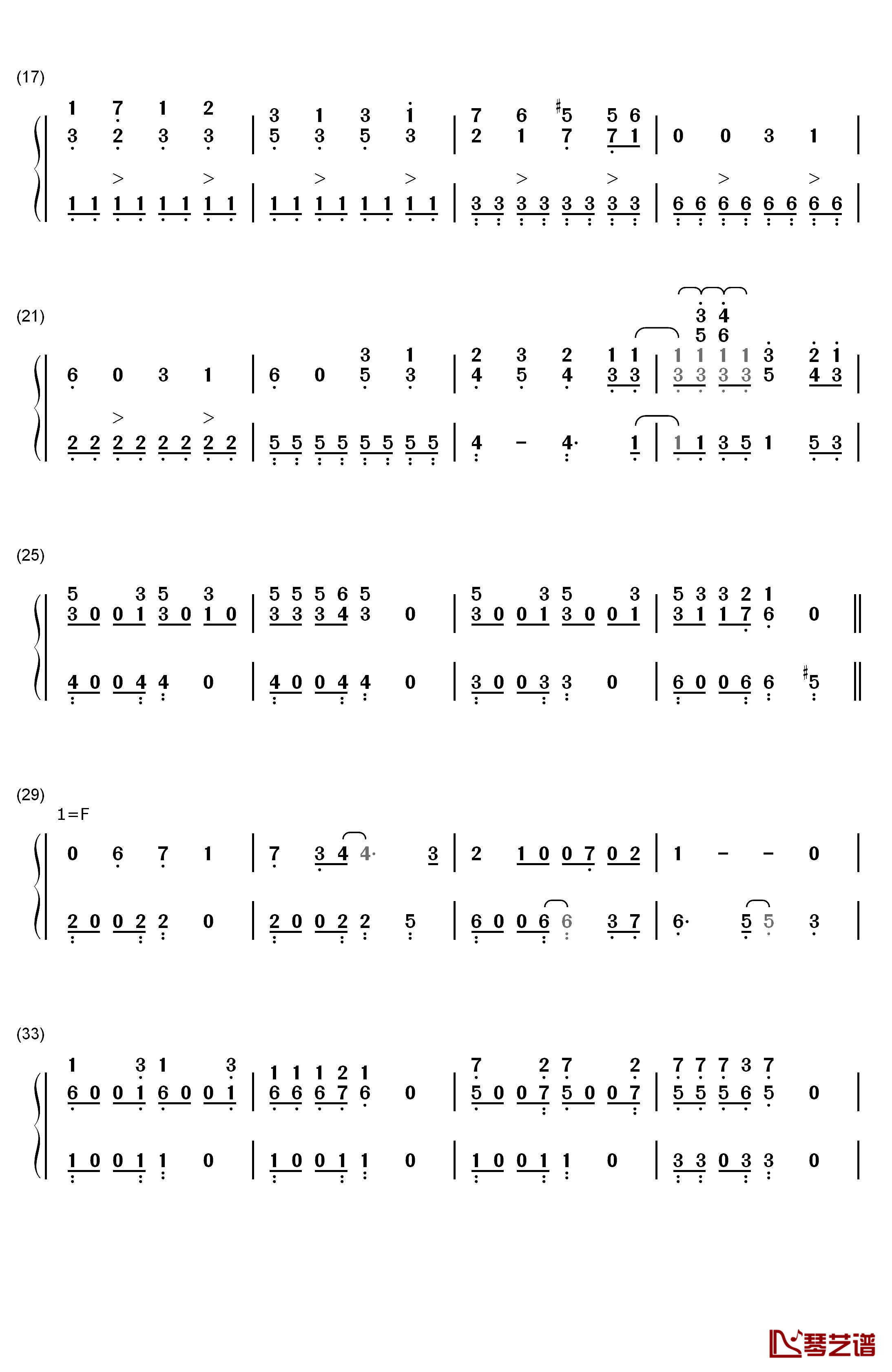 10年樱钢琴简谱-数字双手-AKB482