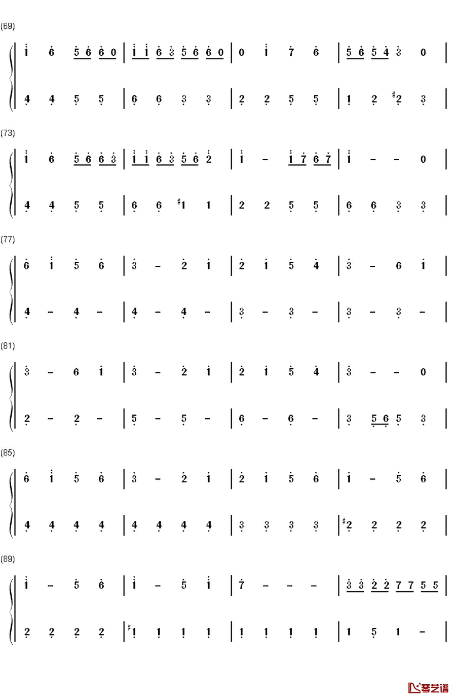 いーあるふぁんくらぶ钢琴简谱-数字双手-GUMI & 鏡音リン4