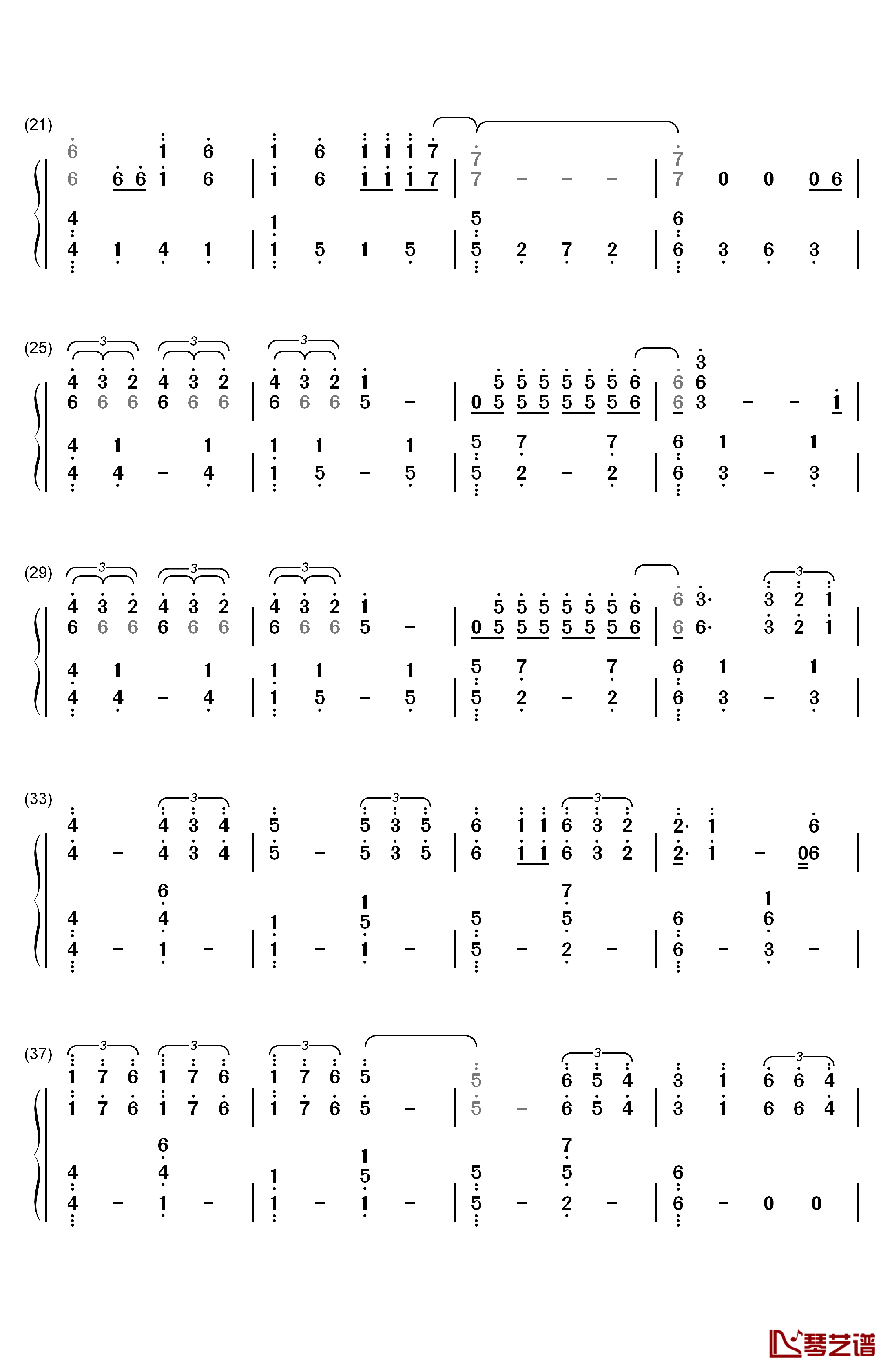 Don't Let Me Down钢琴简谱-数字双手-The Chainsmokers2