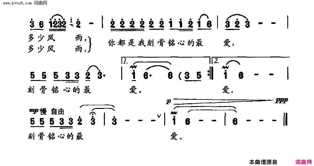 草海之恋简谱1