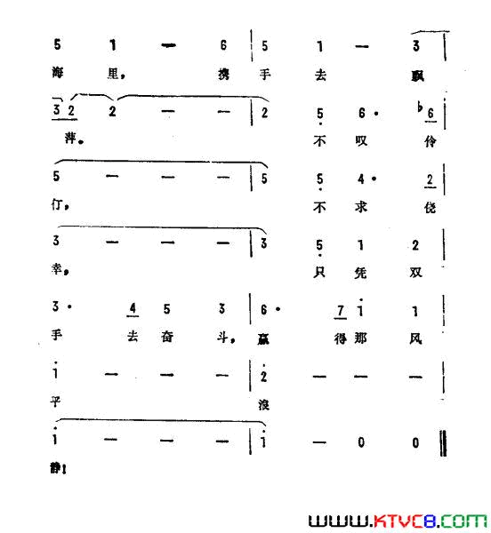 走尽天涯香港连续剧《浮生六劫》主题曲简谱1