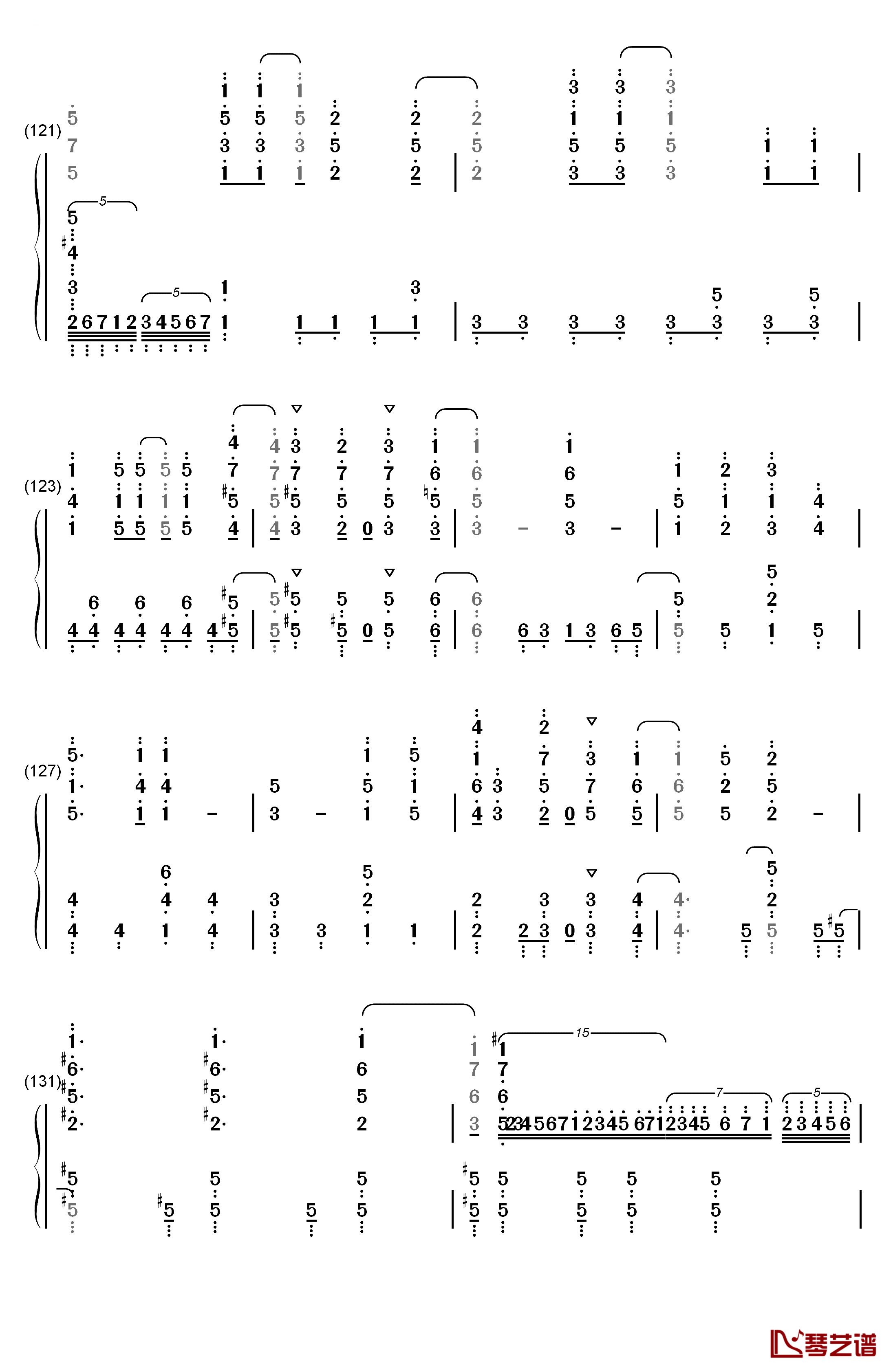 地球最后の告白を钢琴简谱-数字双手-GUMI8