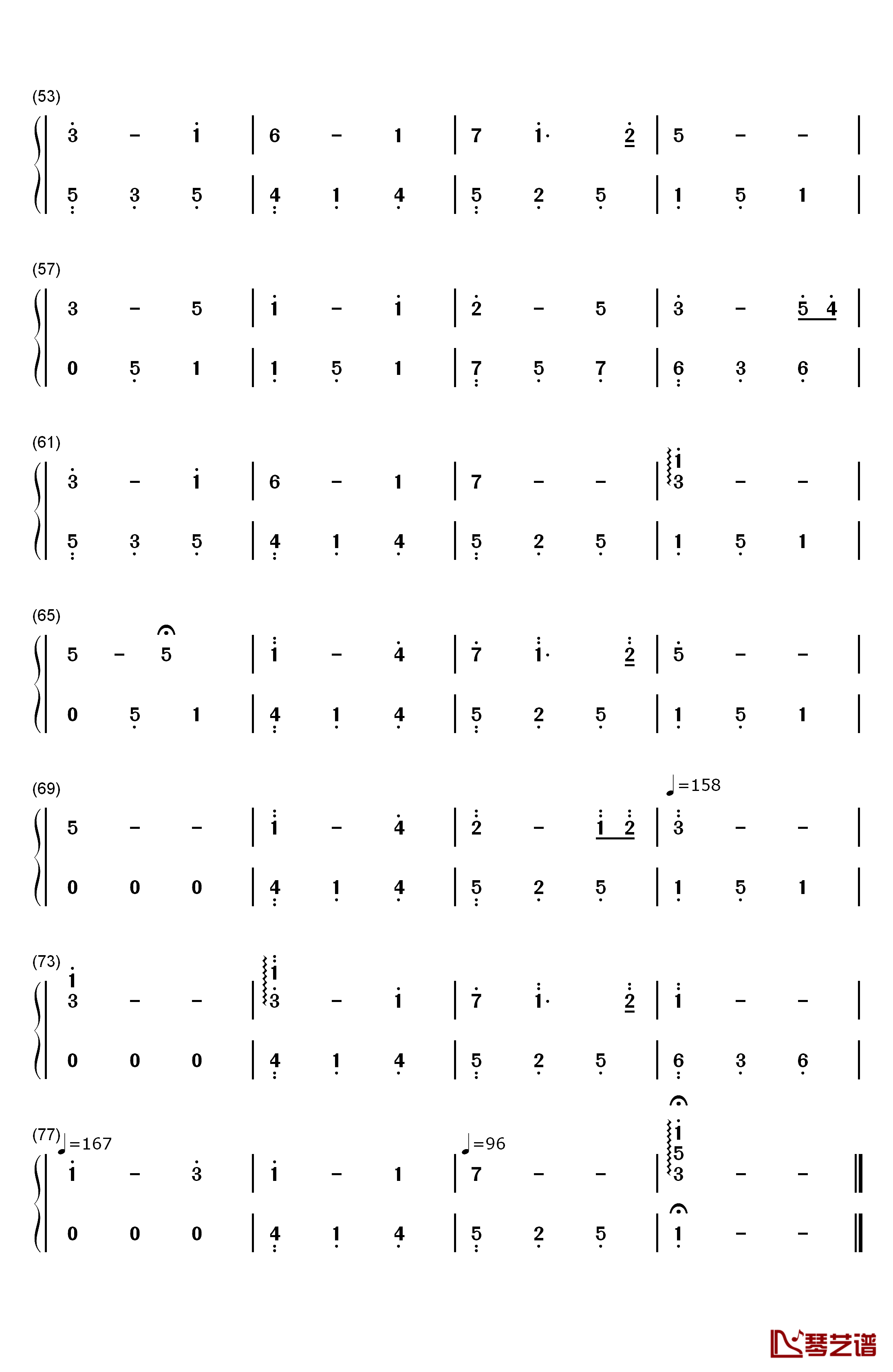 拥有Masbfca钢琴简谱-数字双手-几米3