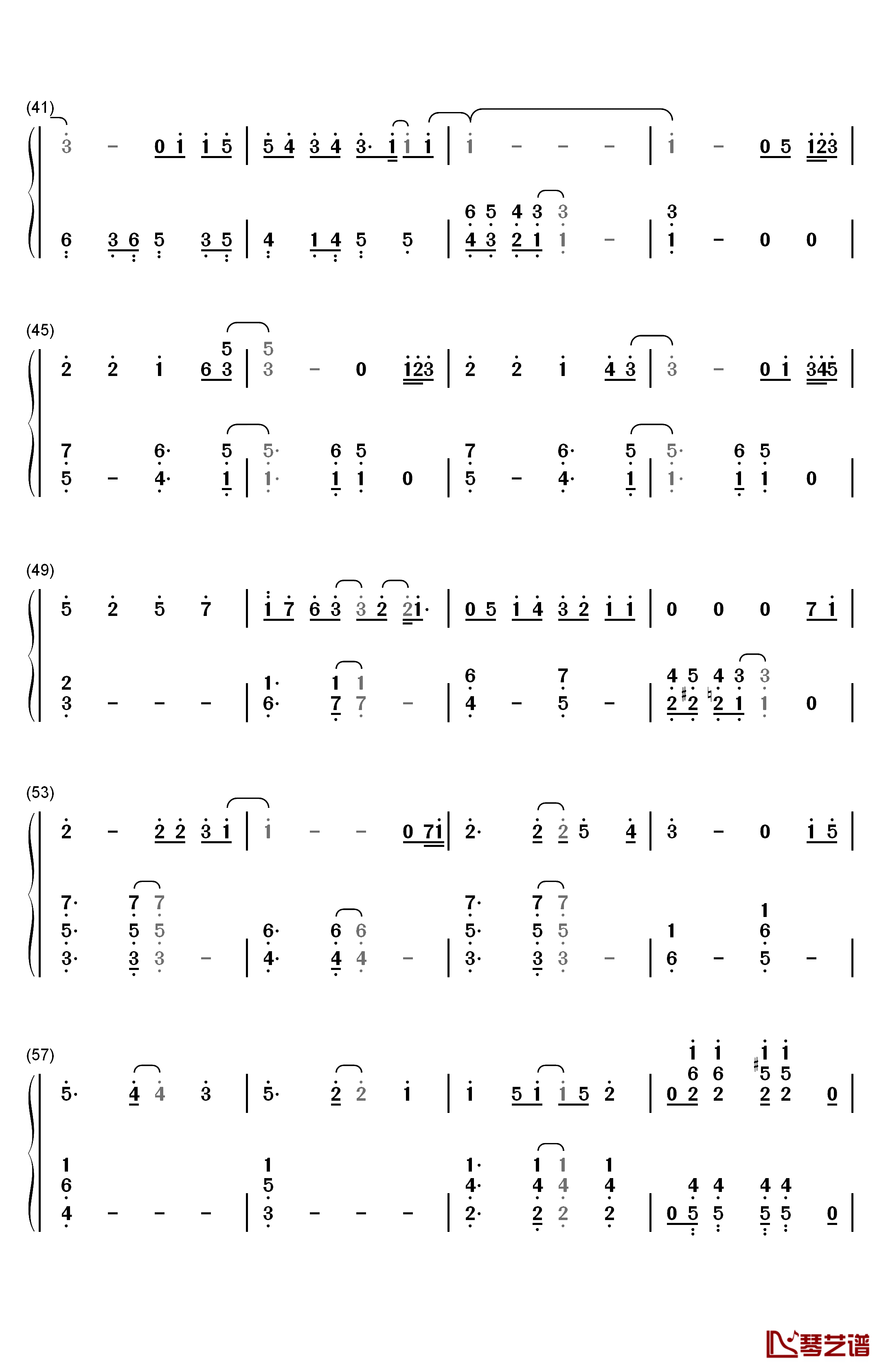 远いこの街で钢琴简谱-数字双手-皆谷尚美3