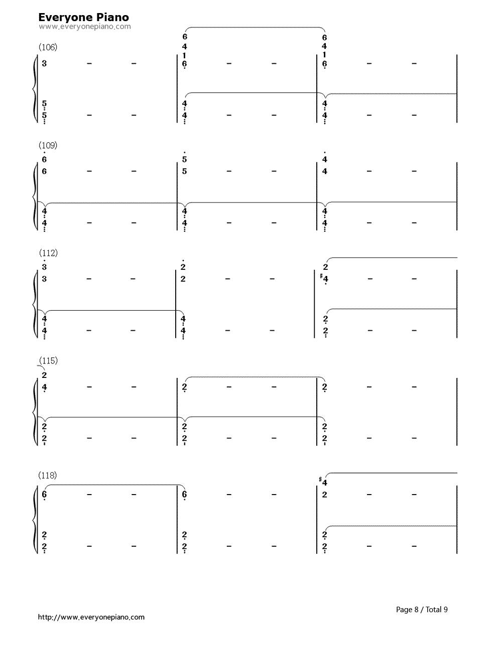 上古卷轴5：天际主题曲钢琴简谱-数字双手-Jeremy Soule8