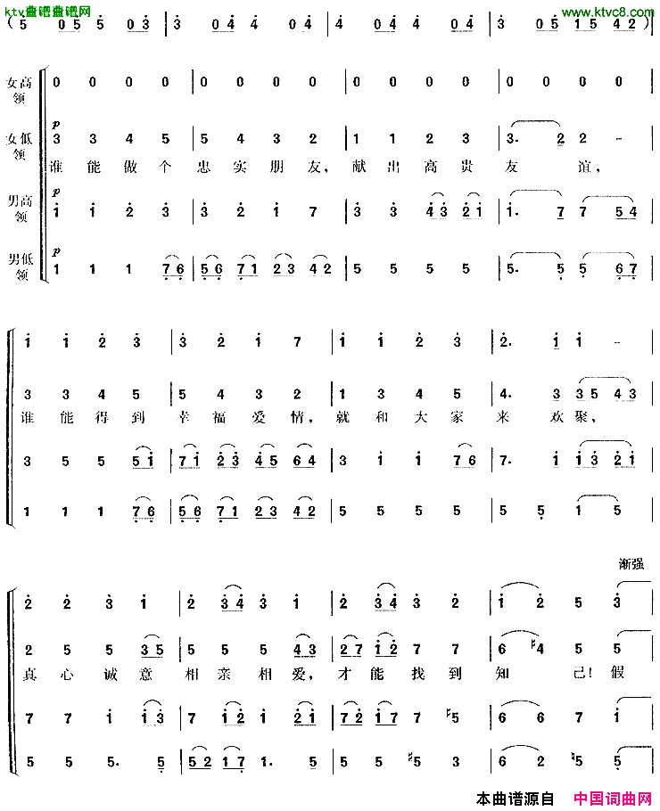 欢乐女神，圣洁美丽第九交响曲《欢乐颂》片断[德]简谱1