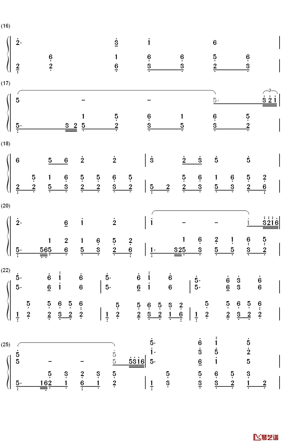 似是故人来钢琴简谱-数字双手-梅艳芳2