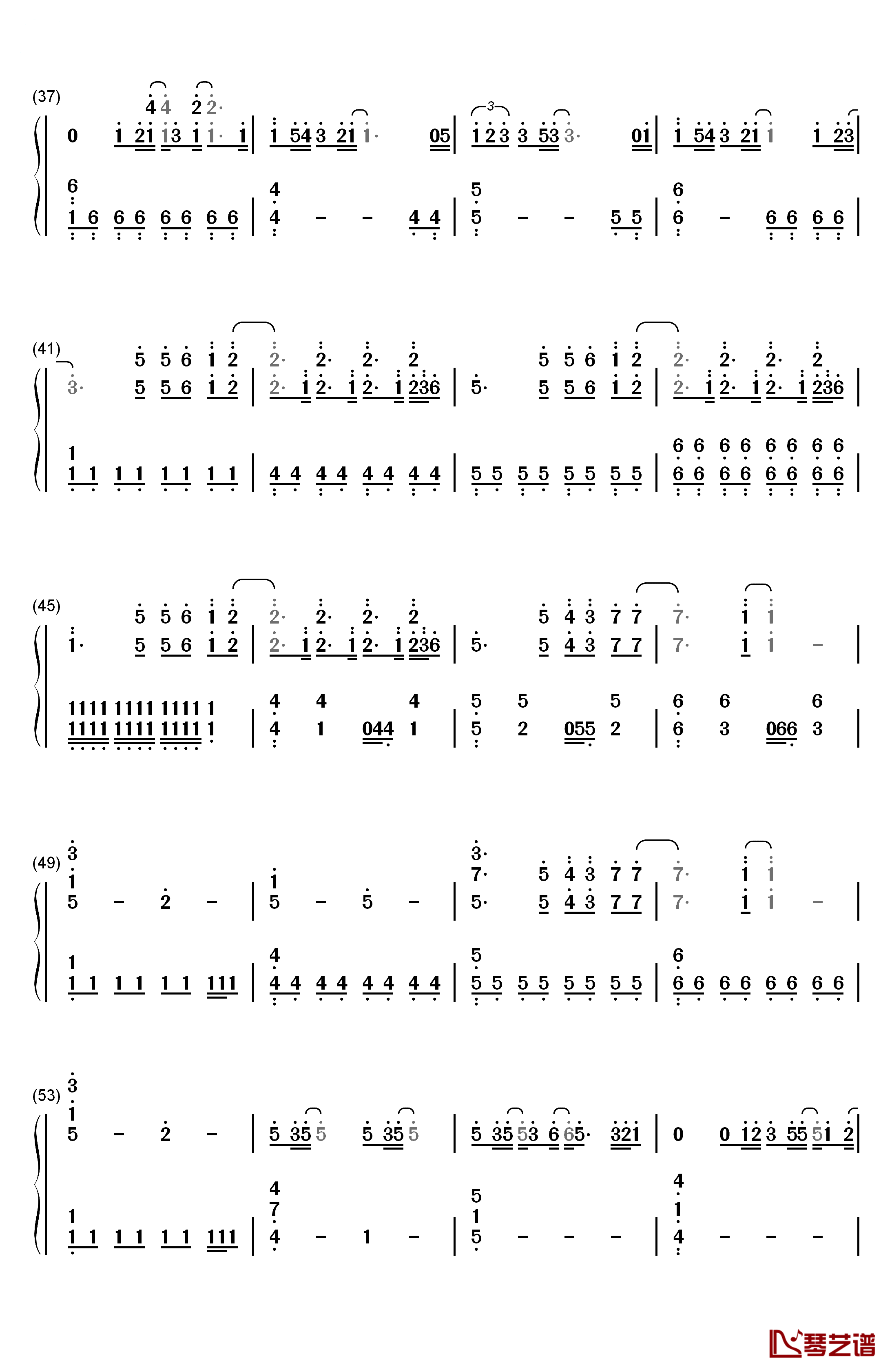 I钢琴简谱-数字双手-金泰妍3