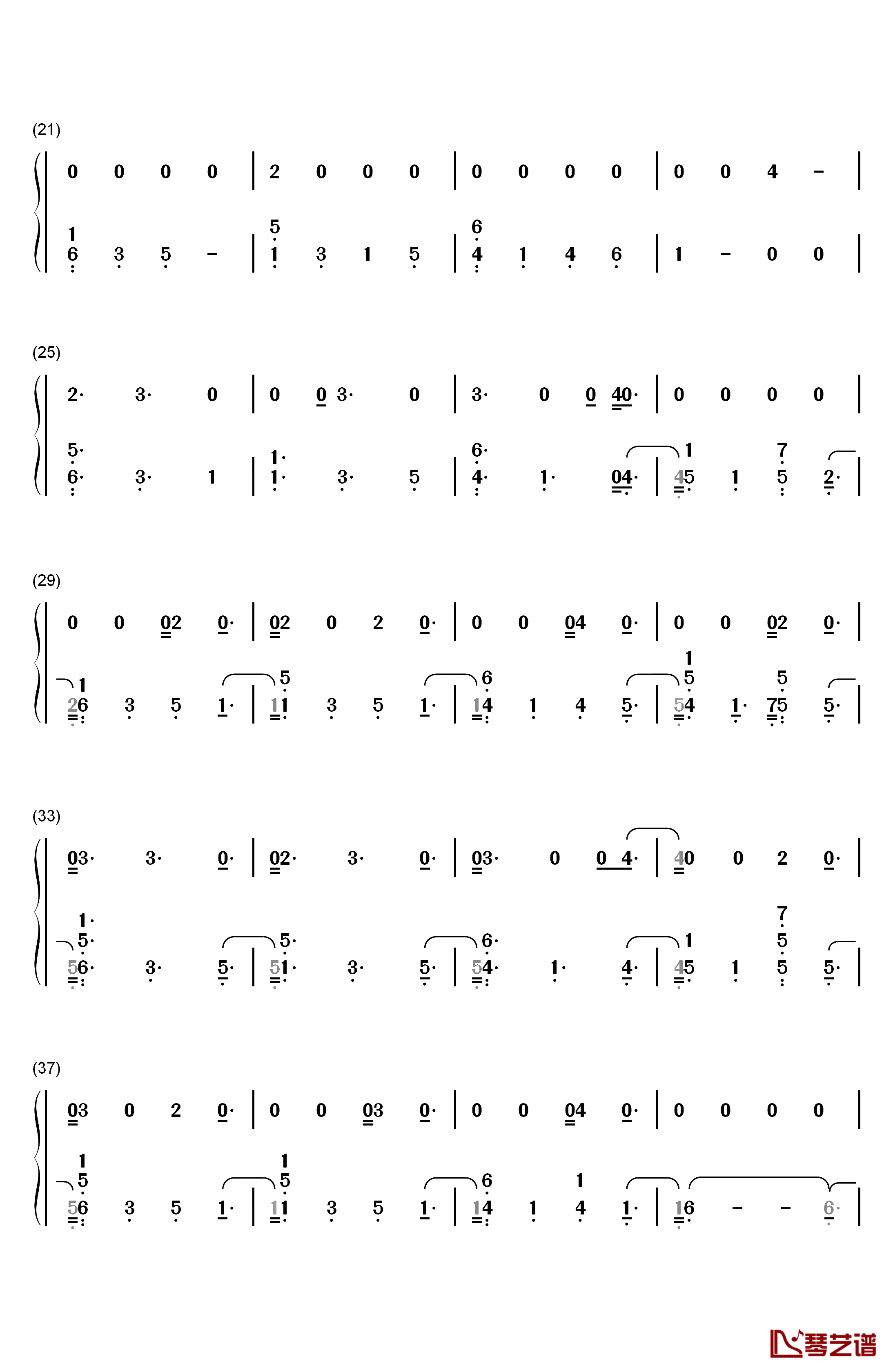 Friends钢琴简谱-数字双手-Marshmello Anne-Marie2