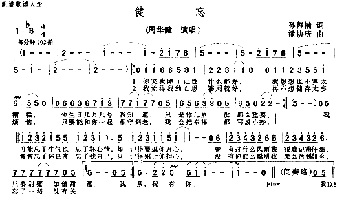 健忘简谱1